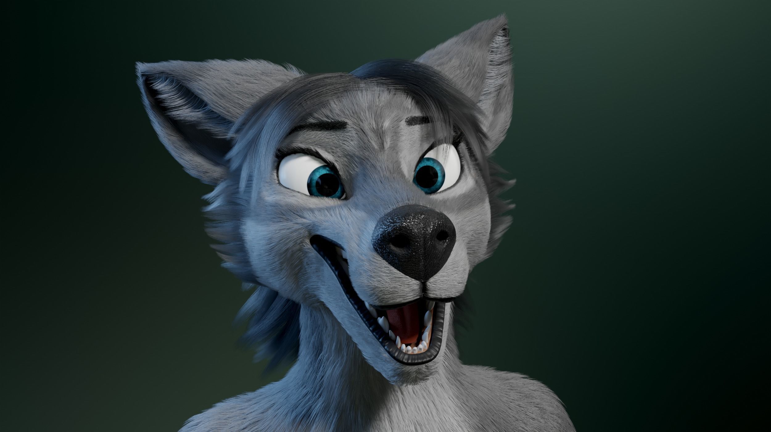 Helena Anthro Wolf 3D model_33