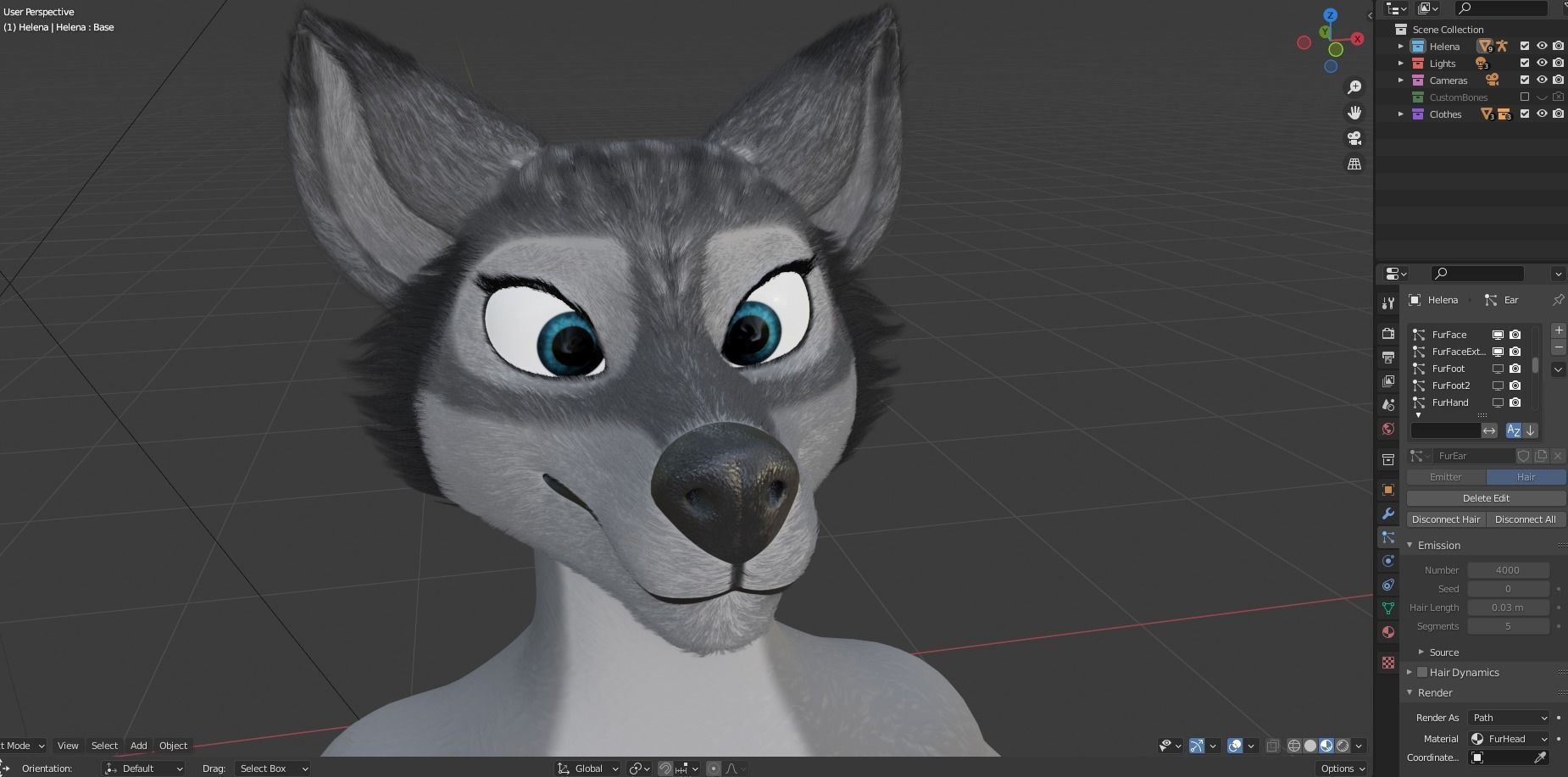 Helena Anthro Wolf 3D model_77
