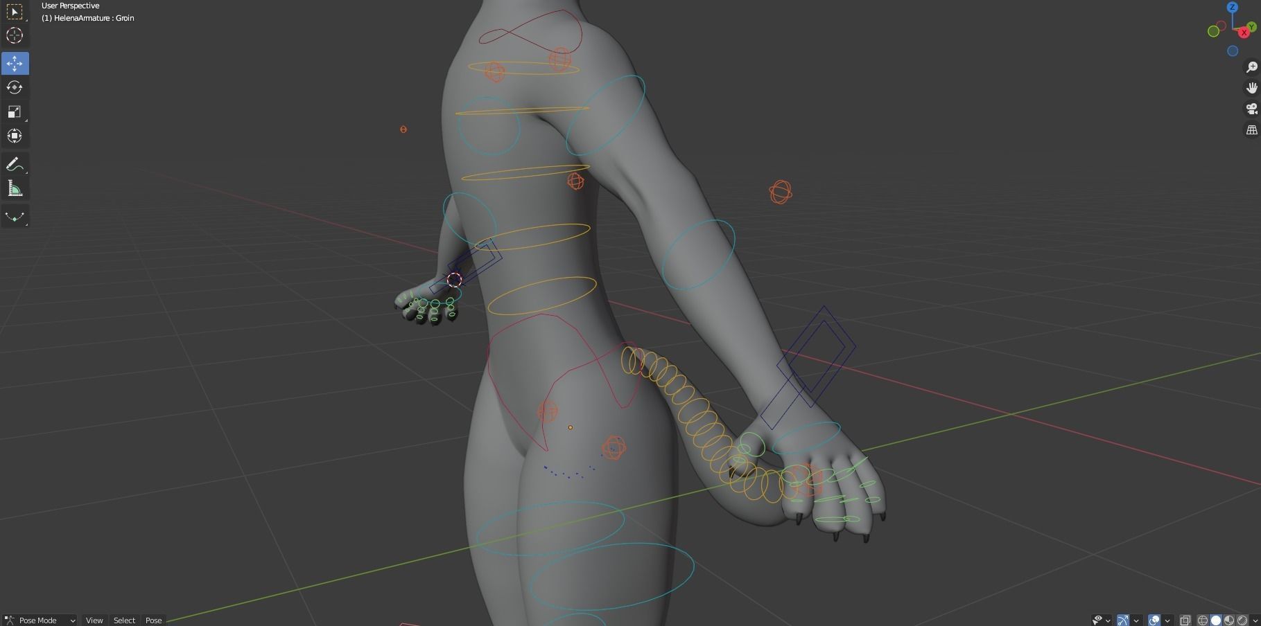 Helena Anthro Wolf 3D model_40