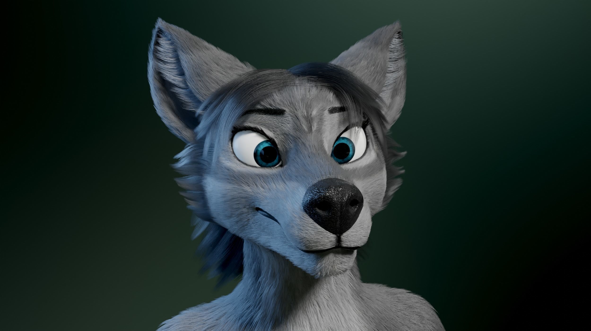 Helena Anthro Wolf 3D model_2