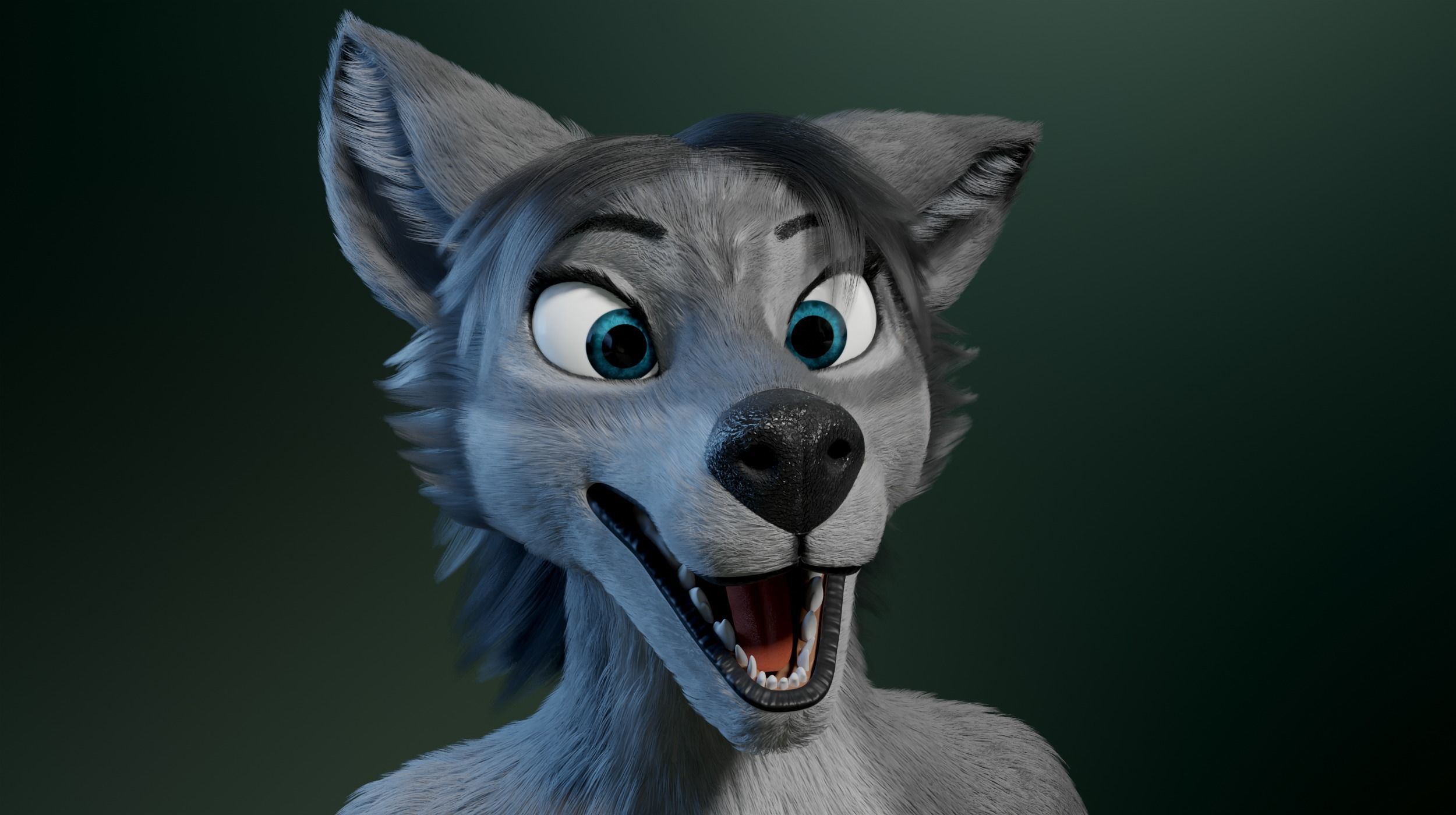 Helena Anthro Wolf 3D model_32