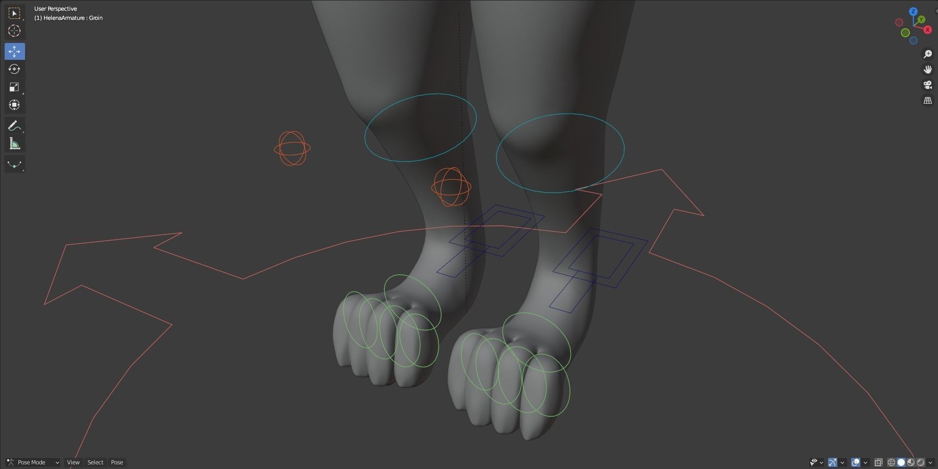 Helena Anthro Wolf 3D model_39