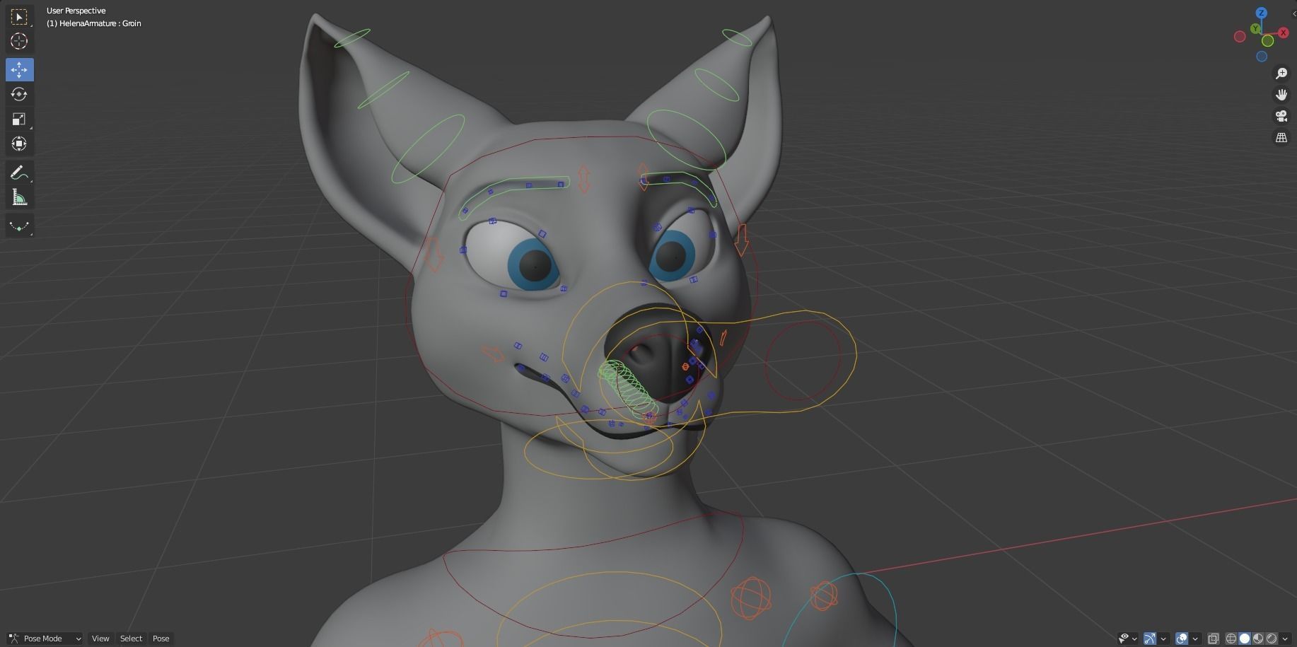 Helena Anthro Wolf 3D model_41