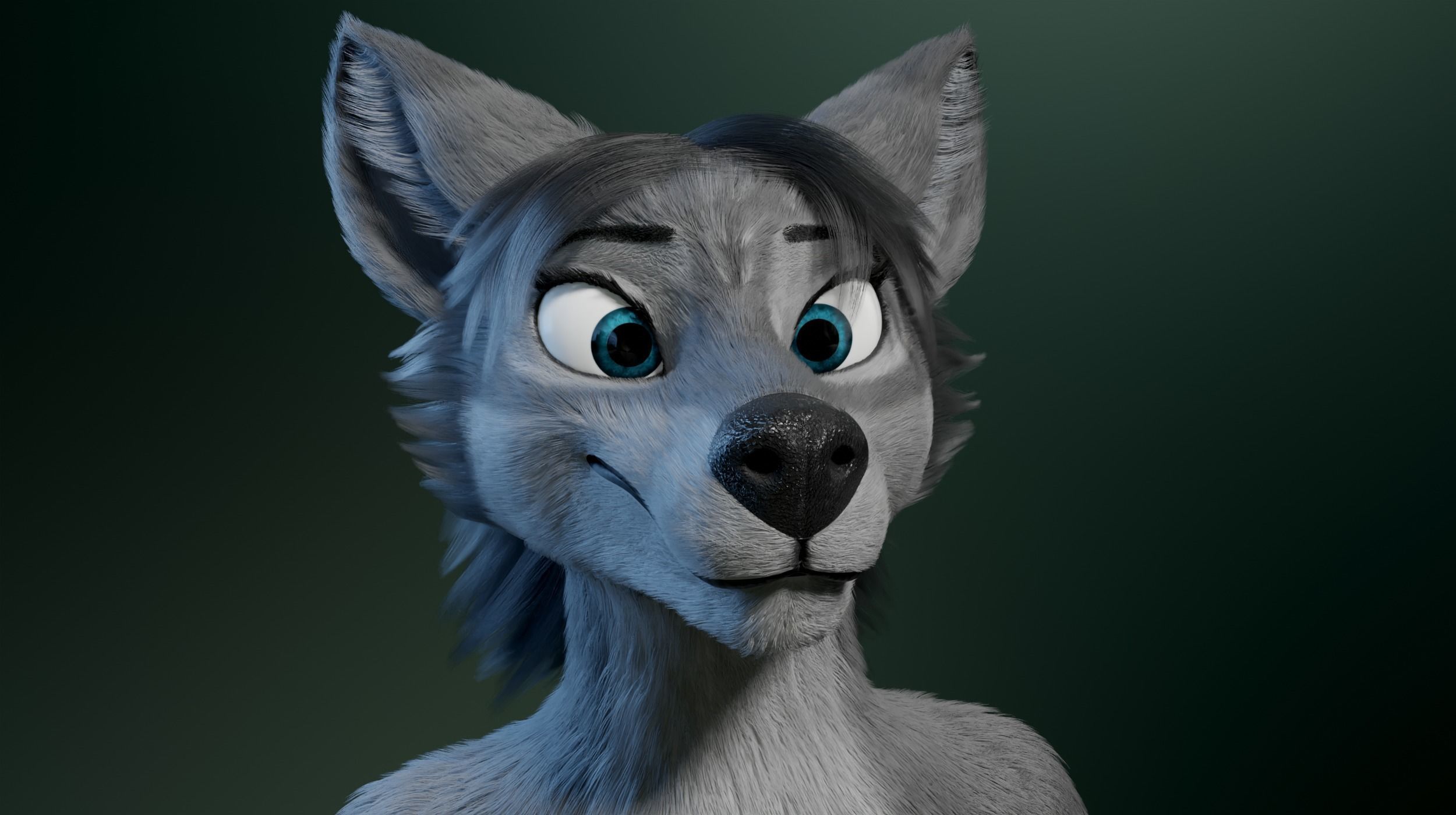 Helena Anthro Wolf 3D model_29
