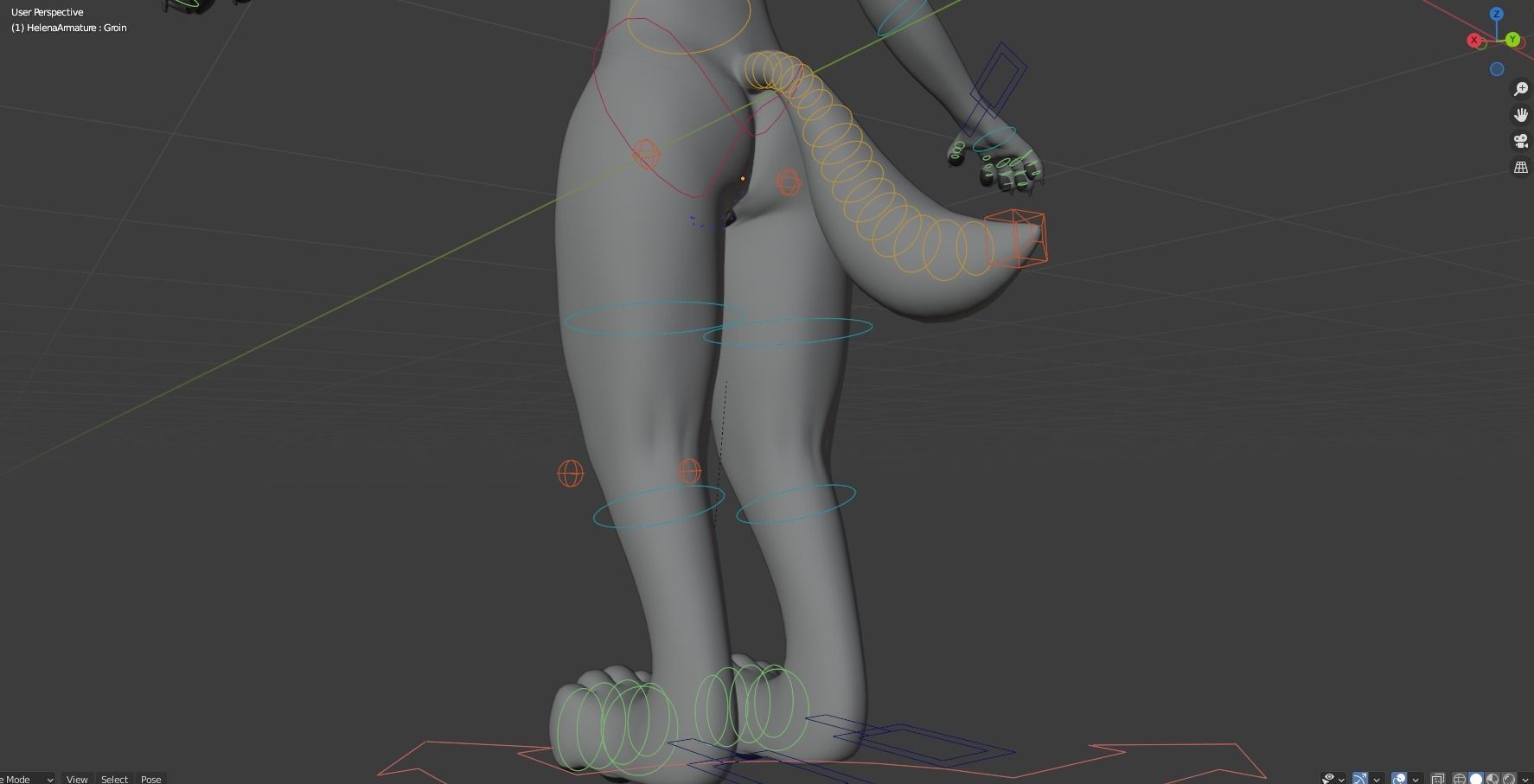 Helena Anthro Wolf 3D model_37