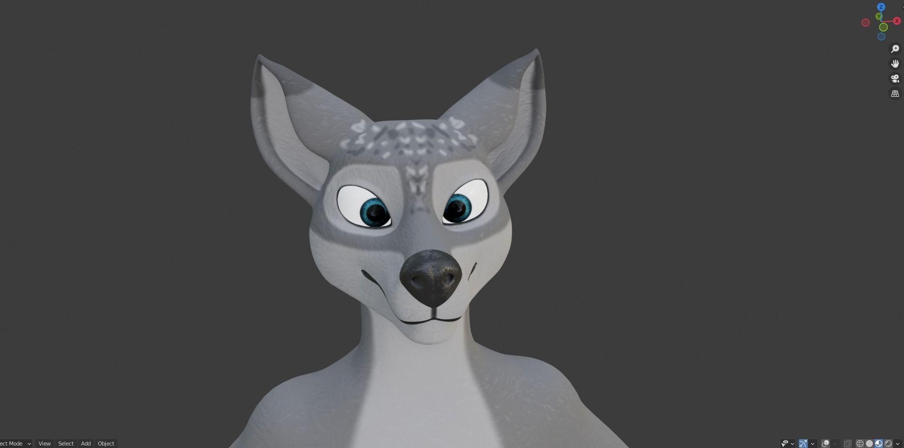 Helena Anthro Wolf 3D model_42