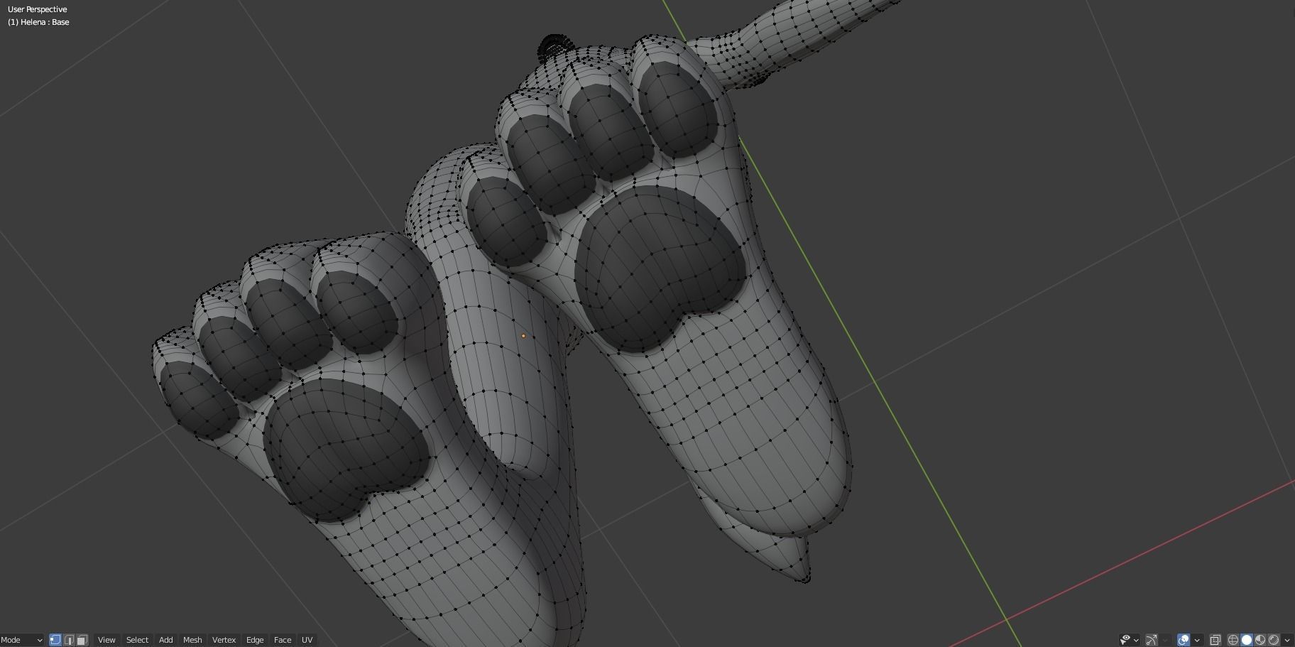 Helena Anthro Wolf 3D model_59