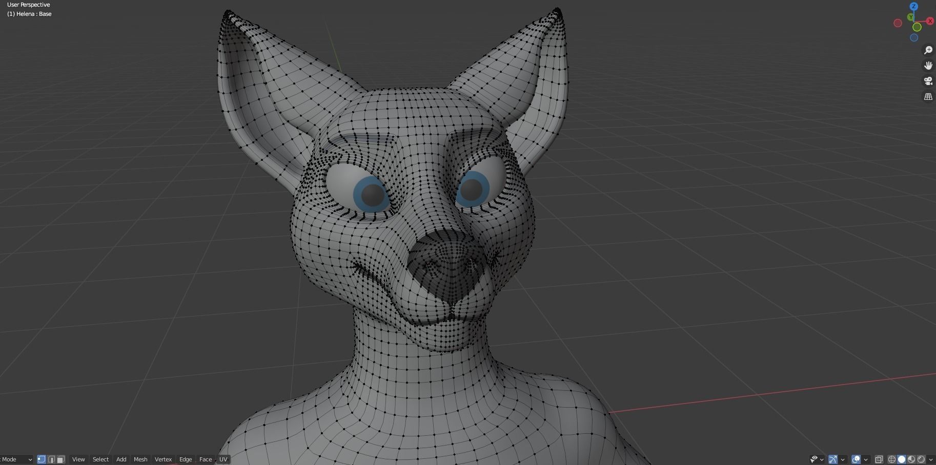 Helena Anthro Wolf 3D model_47