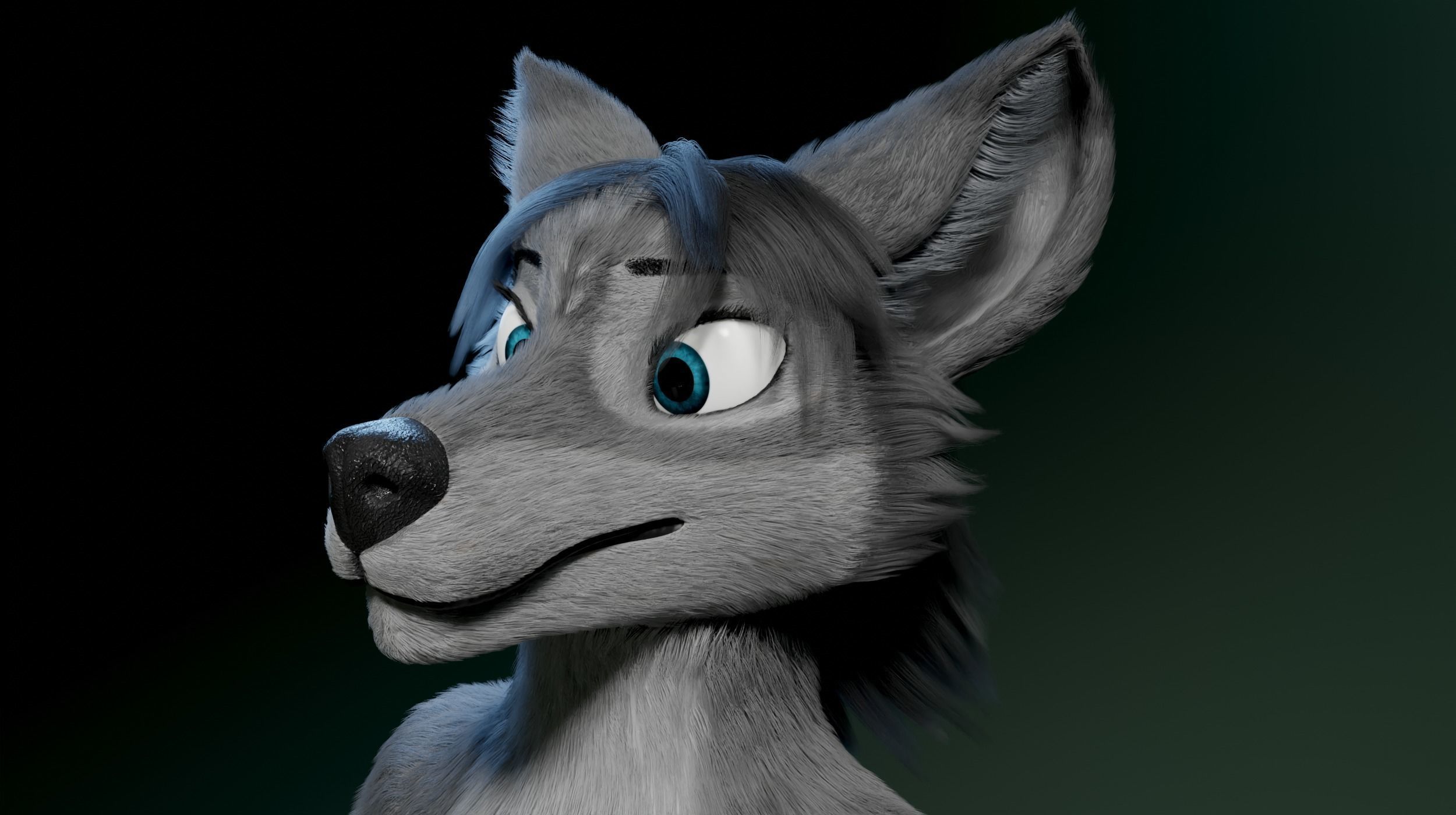 Helena Anthro Wolf 3D model_4