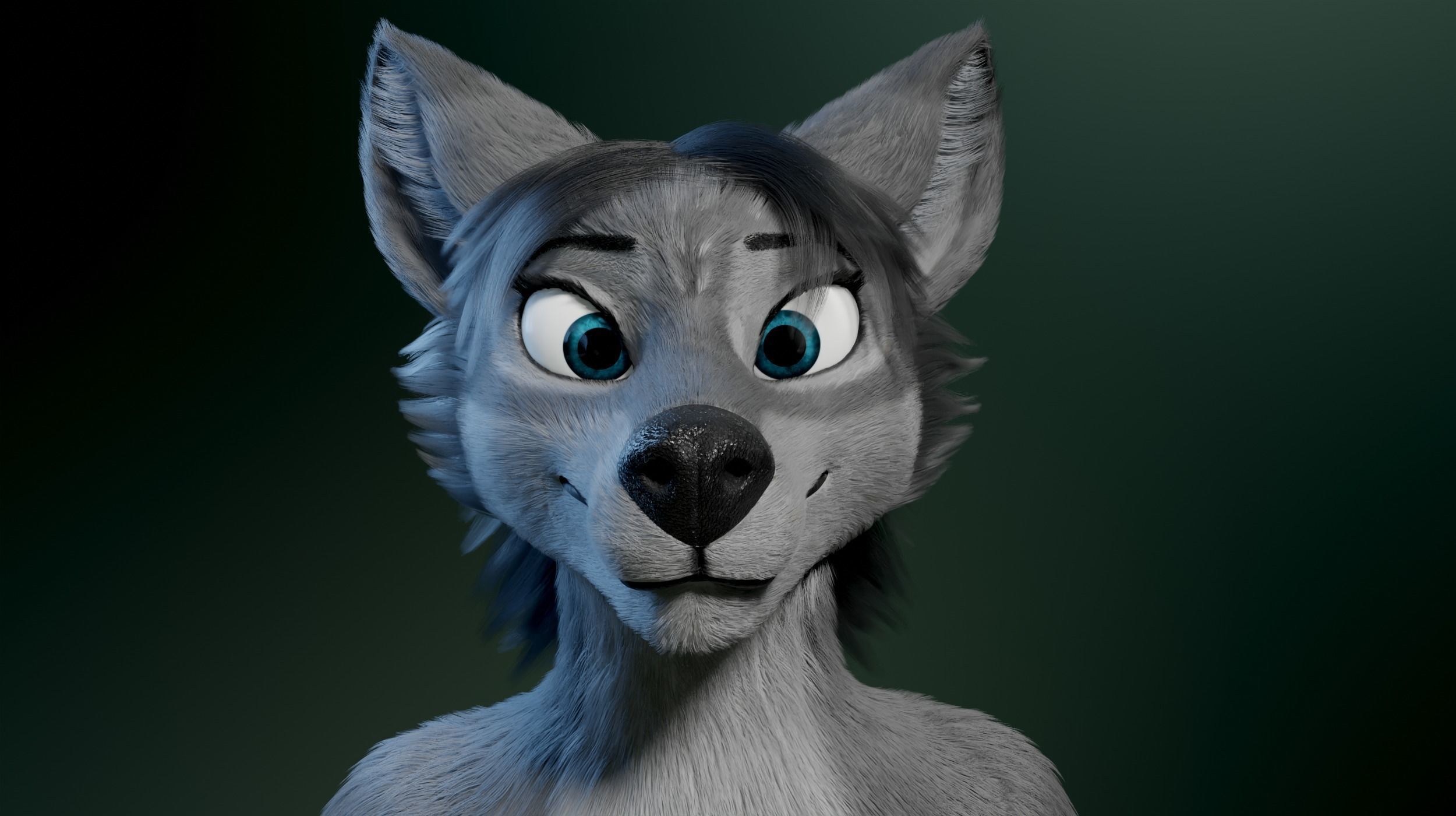Helena Anthro Wolf 3D model_3