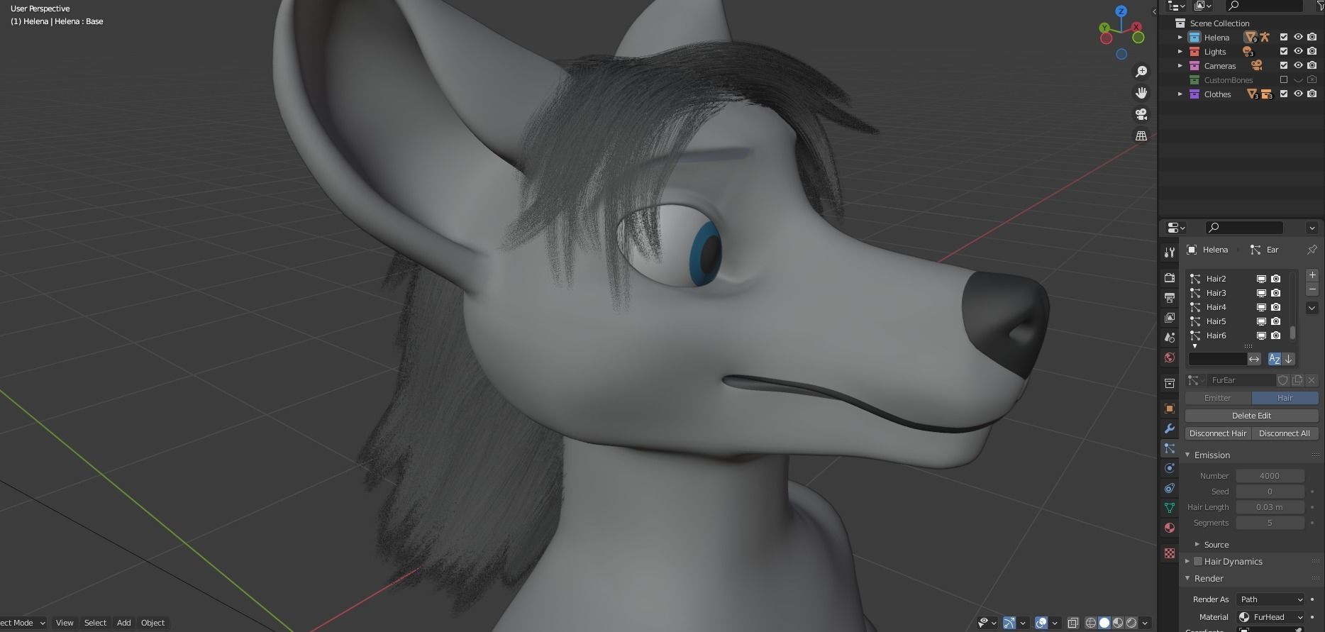 Helena Anthro Wolf 3D model_81