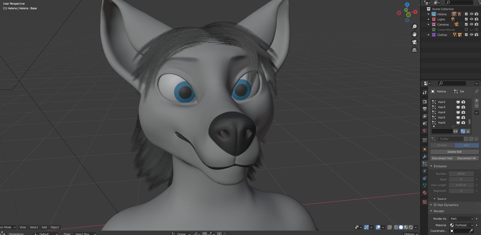 Helena Anthro Wolf 3D model_80