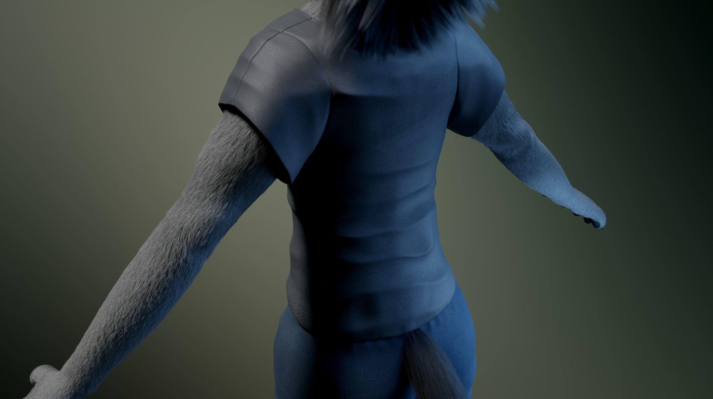 Helena Anthro Wolf 3D model_28