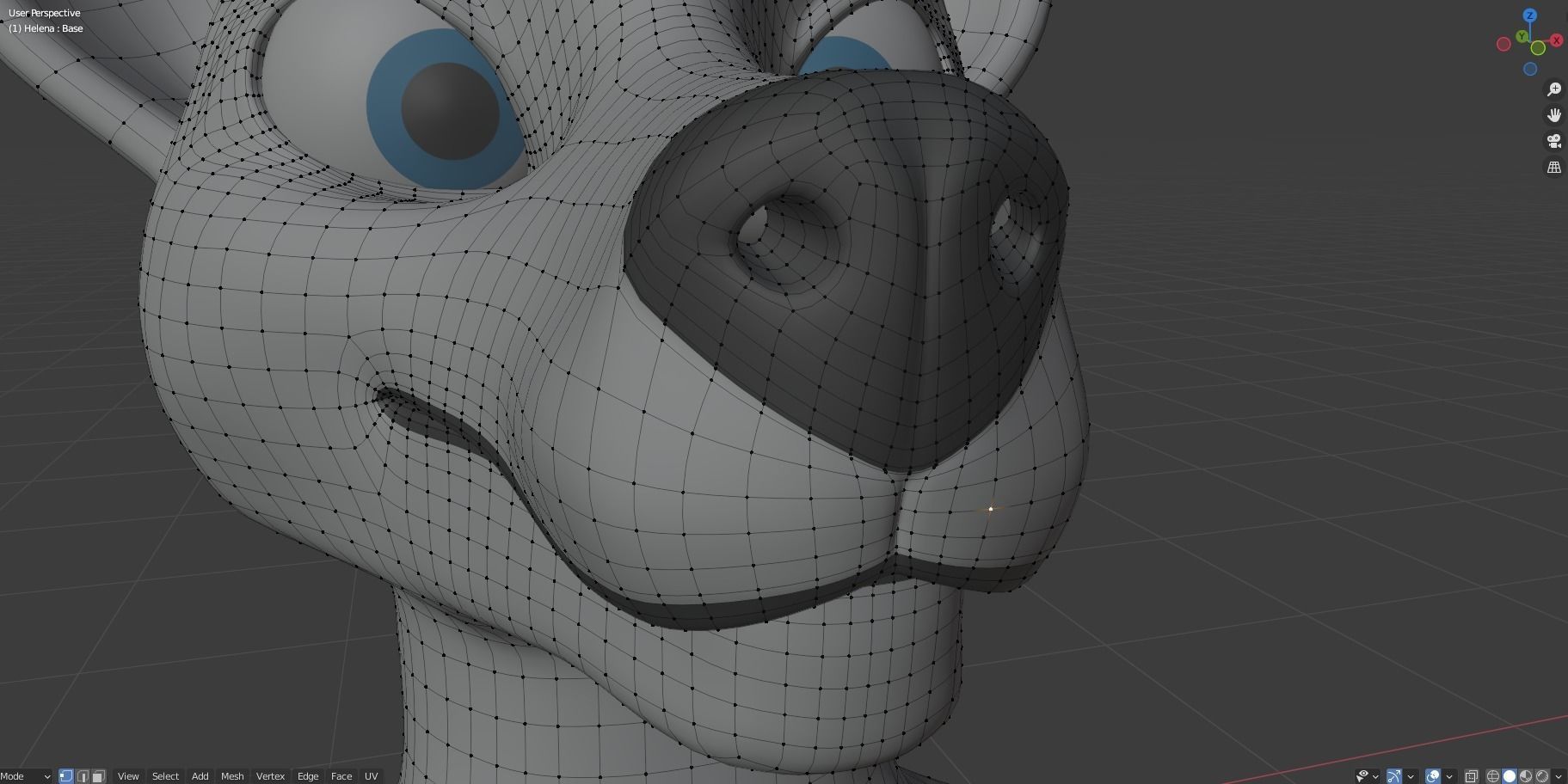 Helena Anthro Wolf 3D model_50