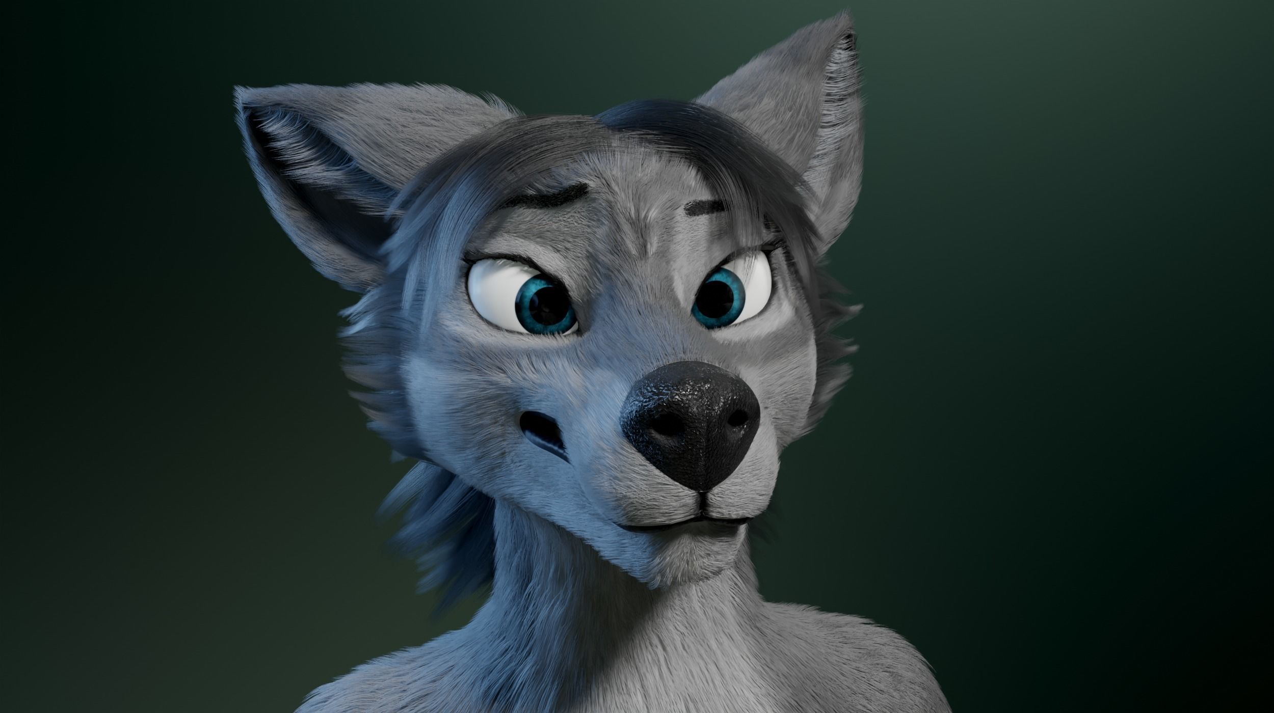 Helena Anthro Wolf 3D model_30
