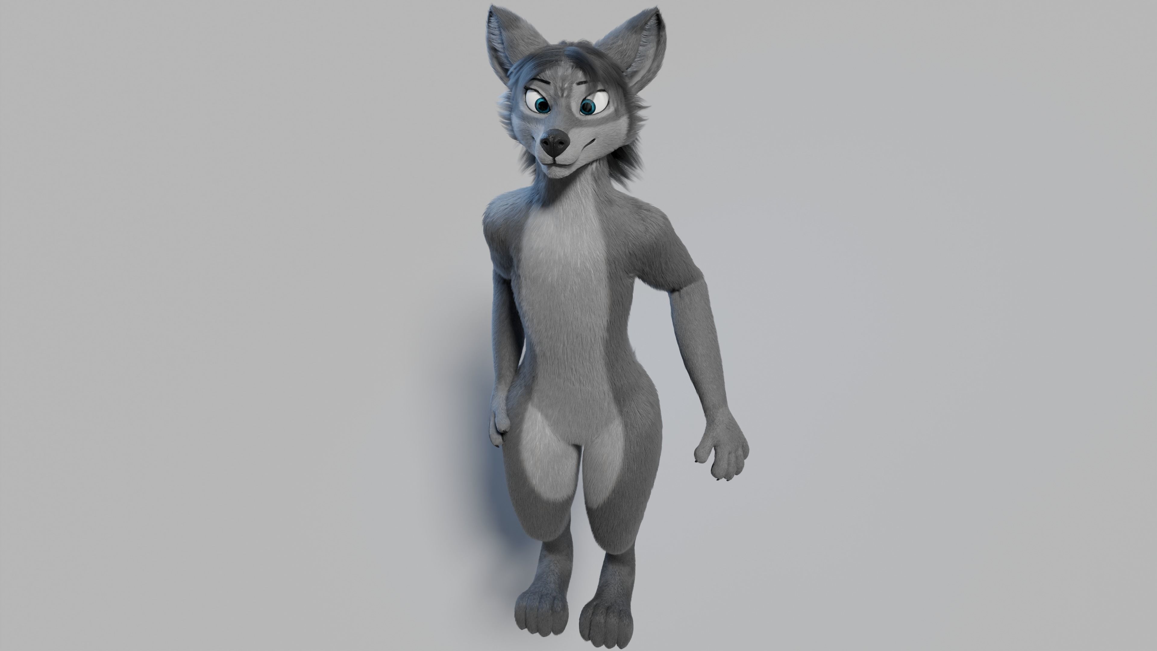 Helena Anthro Wolf 3D model_35