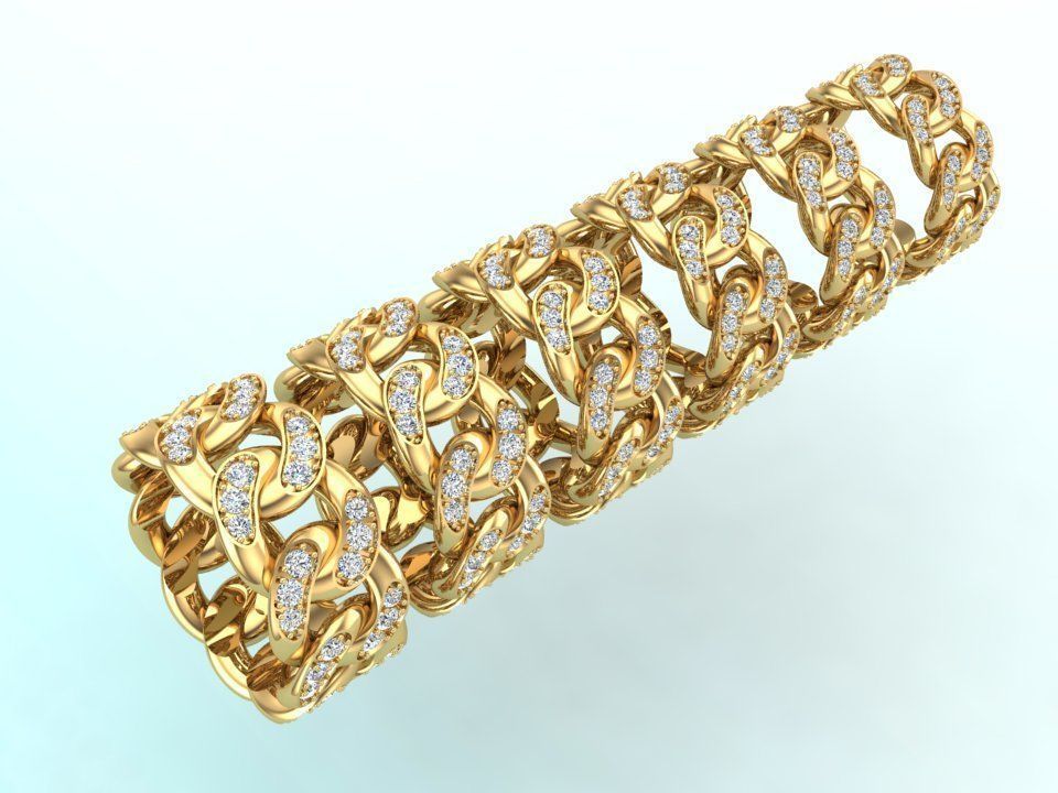 Chain ring - Miami Cuban ring - Link ring - Size 6 -11 3D Model Collection_2