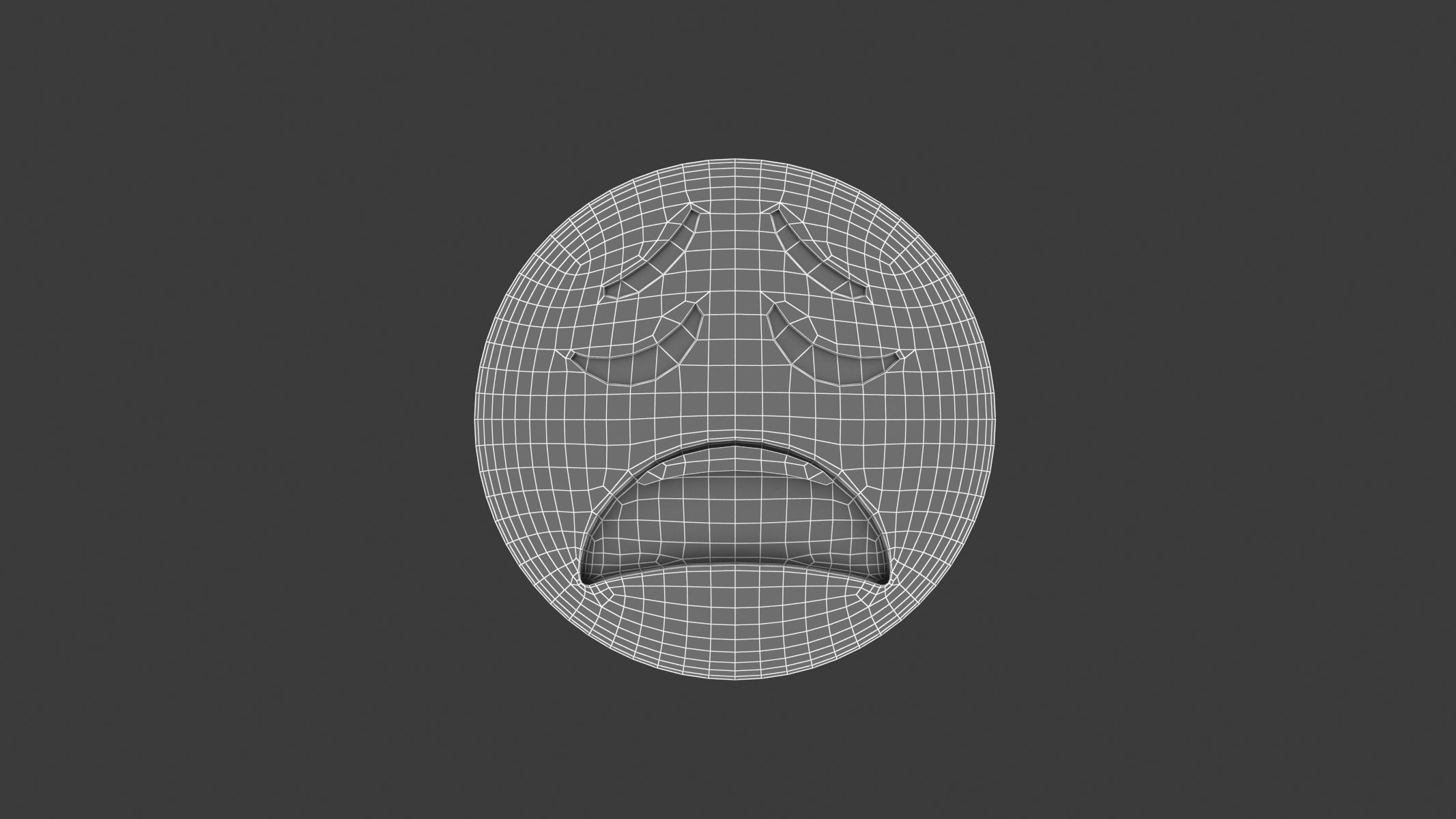 Apple Weary Face 3D model_5