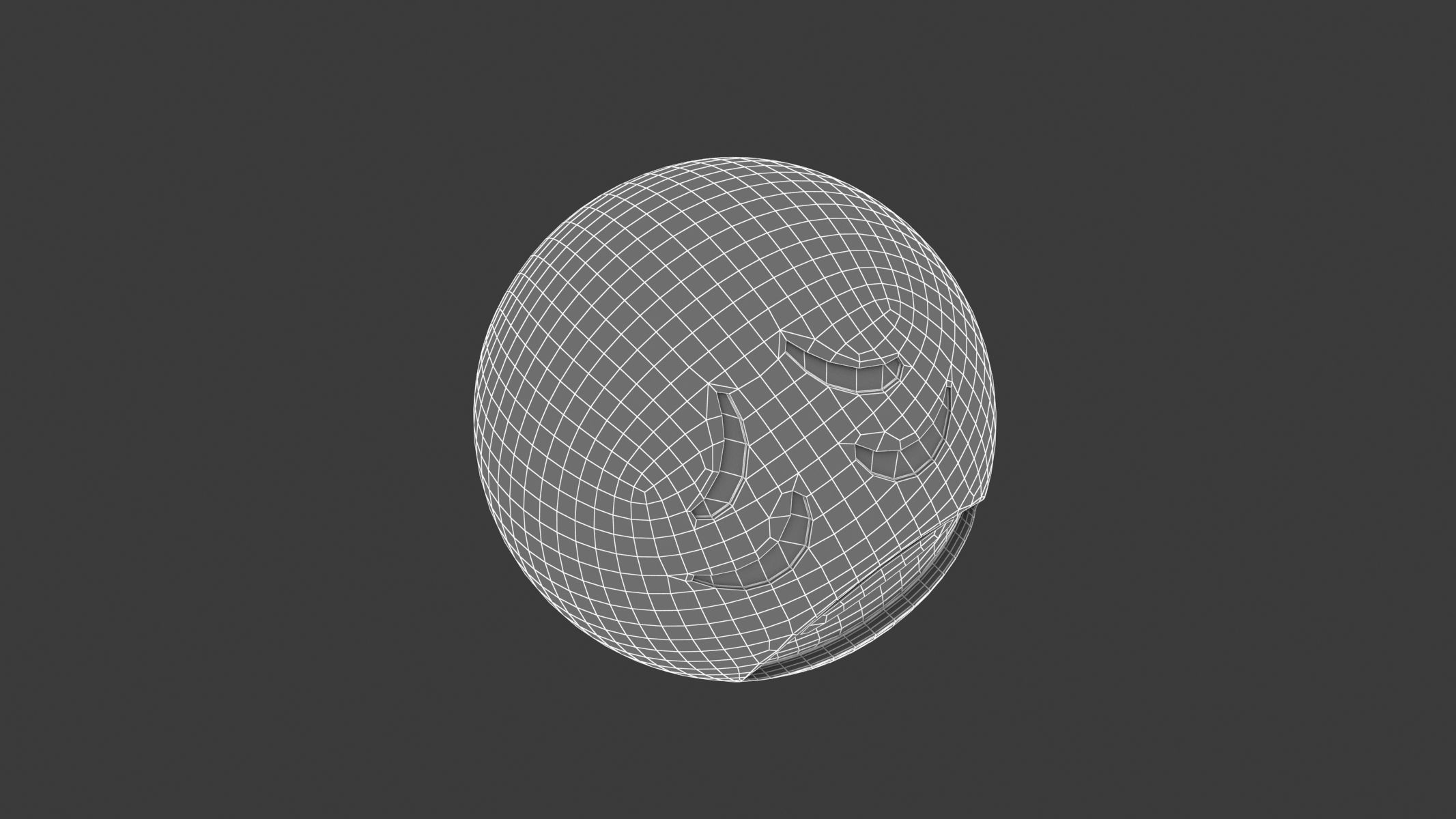 Apple Weary Face 3D model_9