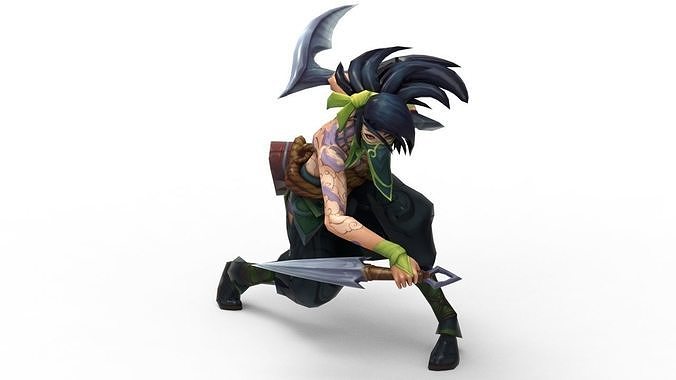 Akali Pack - League of Legends - Game Ready Low-poly 3D model
