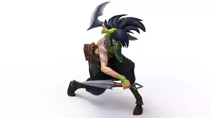 Akali Pack - League of Legends - Game Ready Low-poly 3D model