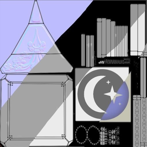 Stylized lantern PBR Game ready Low-poly 3D model_8