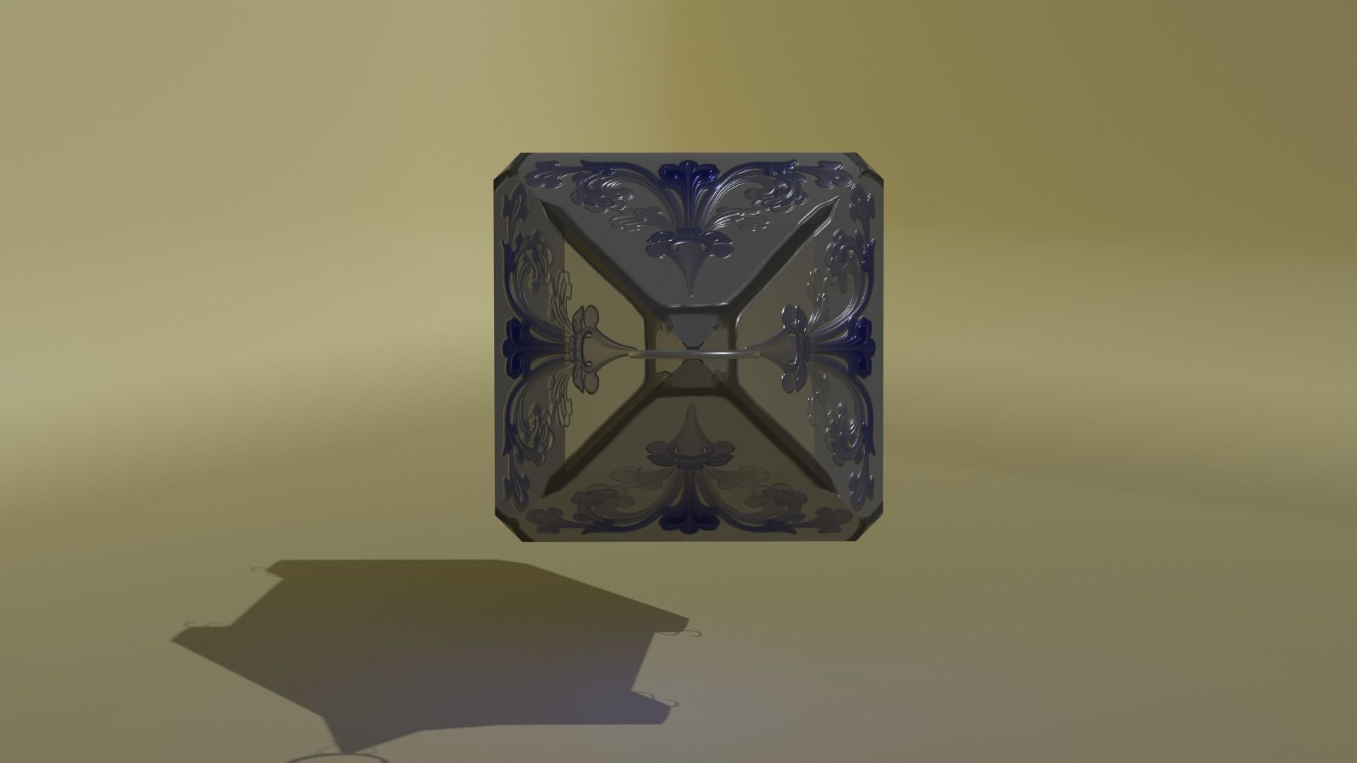 Stylized lantern PBR Game ready Low-poly 3D model_5