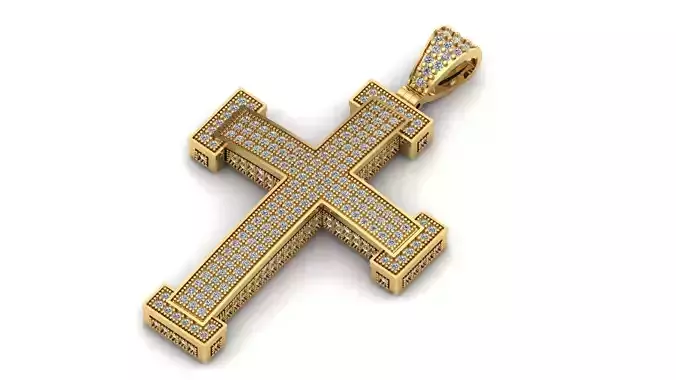 Cross pendant 3D print model
