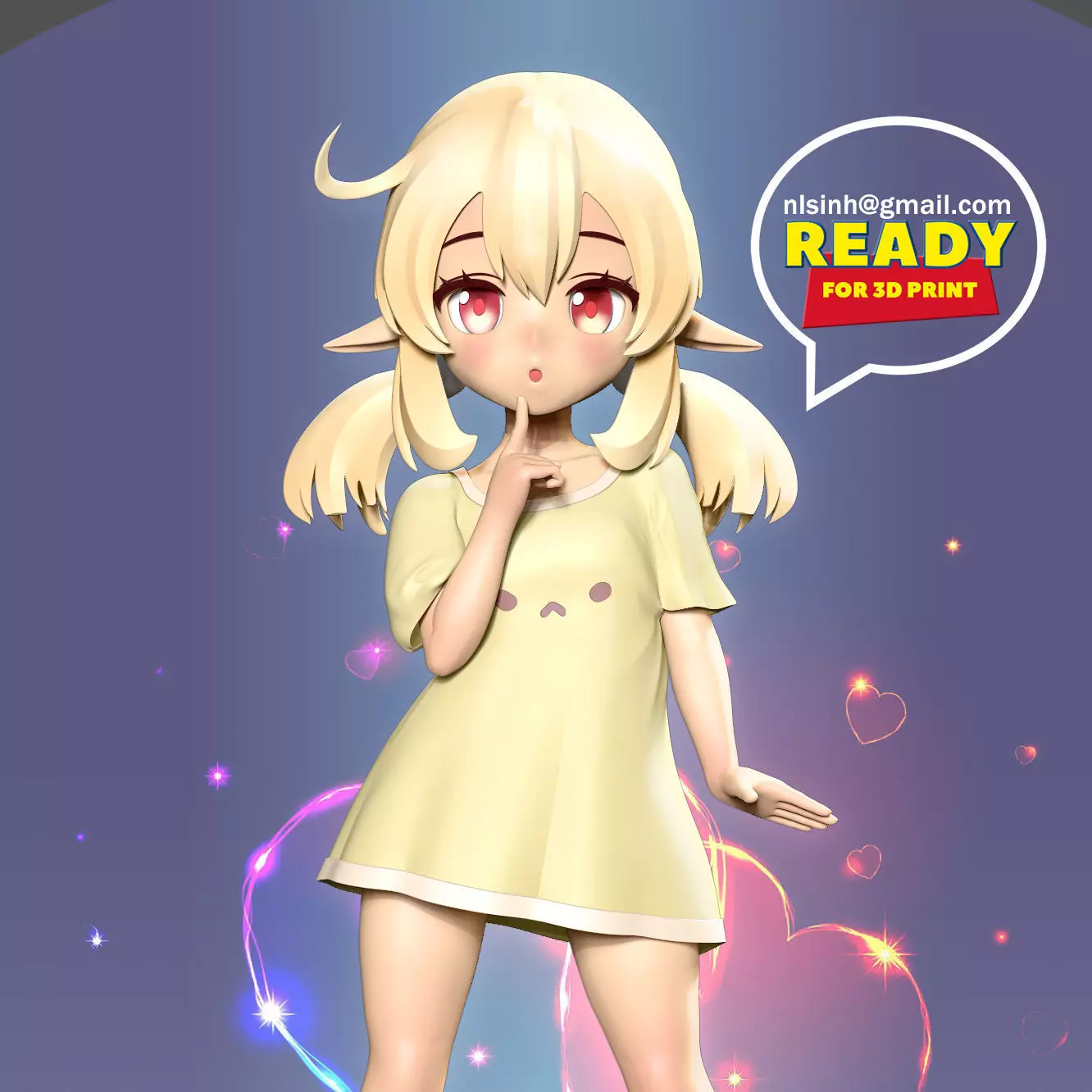 Klee in a T-shirt 3D print model_0