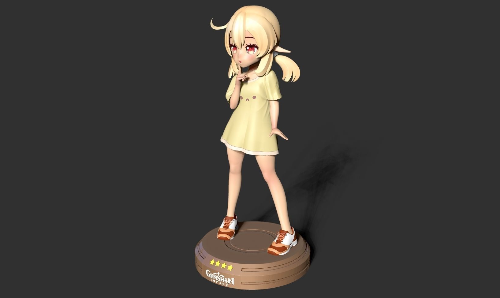 Klee in a T-shirt 3D print model_15