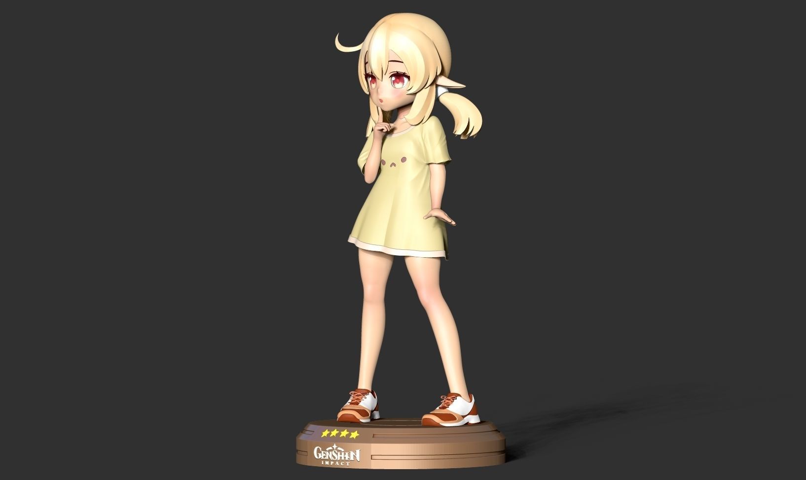 Klee in a T-shirt 3D print model_9