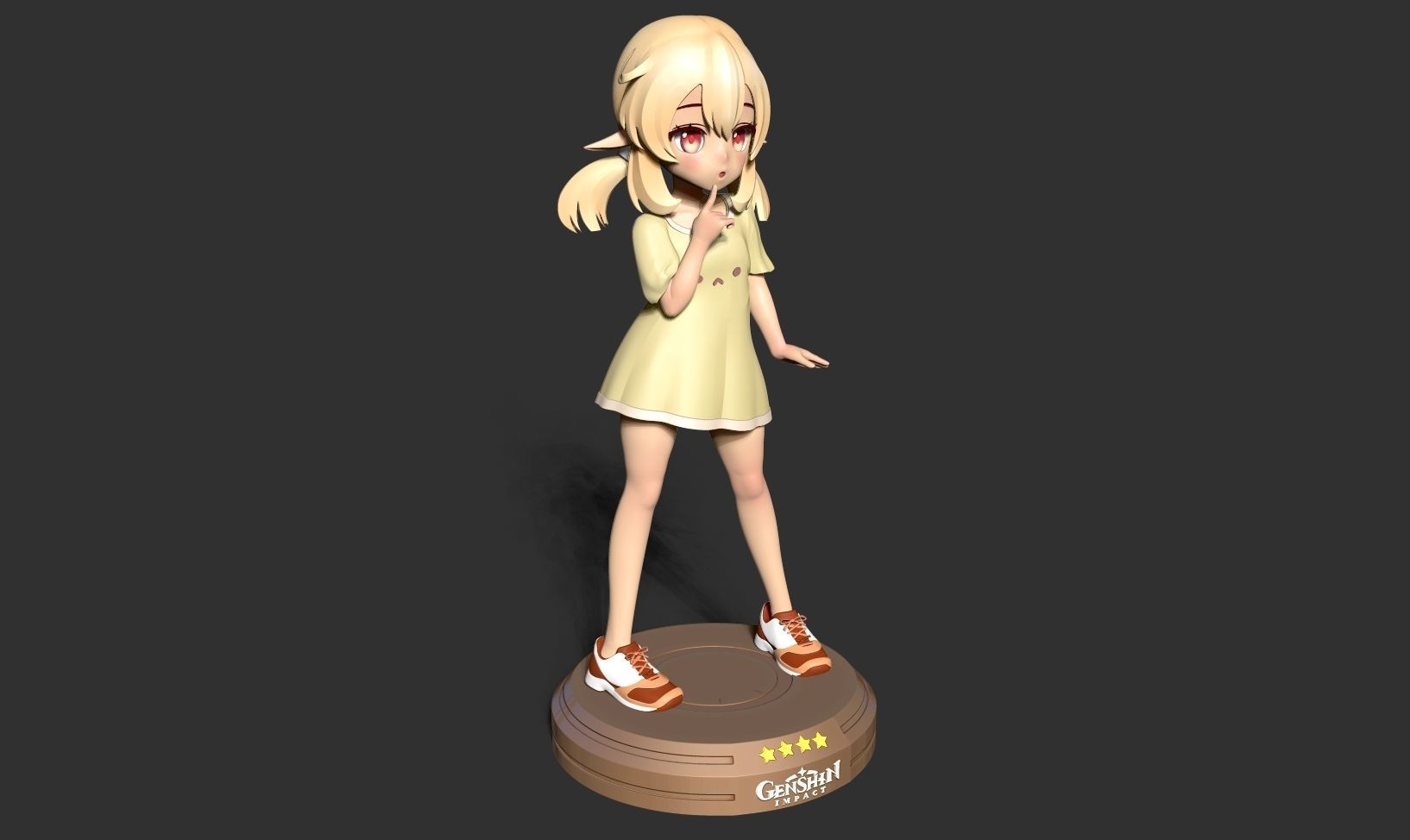 Klee in a T-shirt 3D print model_13