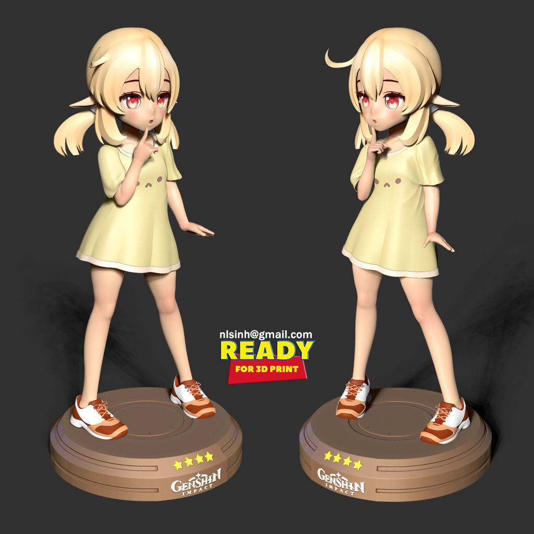 Klee in a T-shirt 3D print model_1