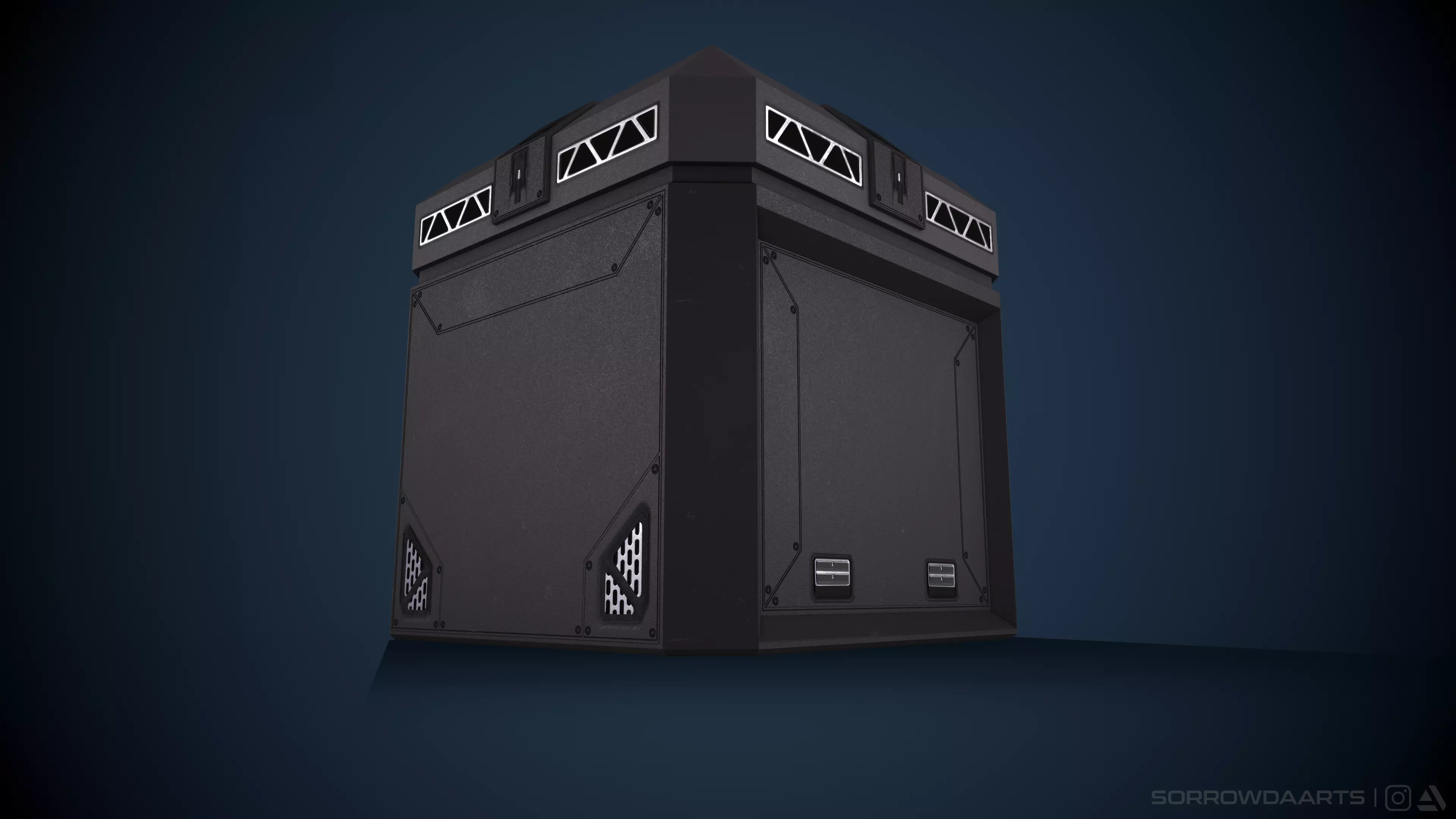 Sci-fi Chest 2 Low Poly Game Asset Low-poly 3D model Low-poly 3D model