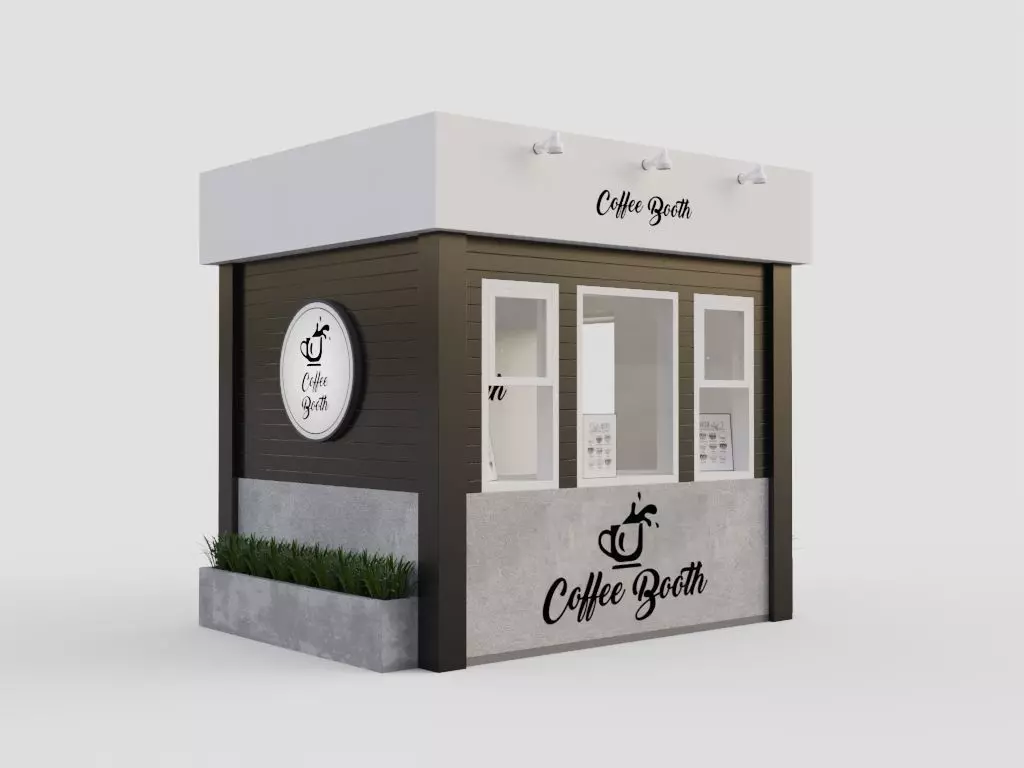Take Away  Coffee Booth 3D model_0