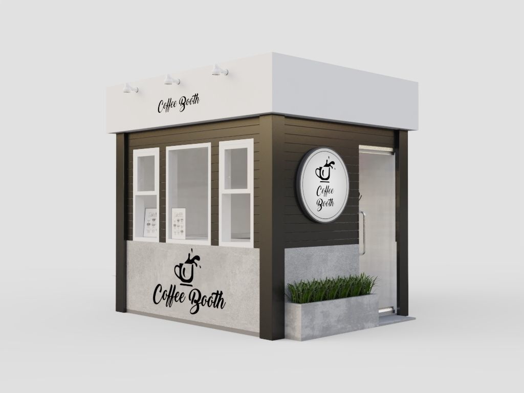 Take Away  Coffee Booth 3D model_1