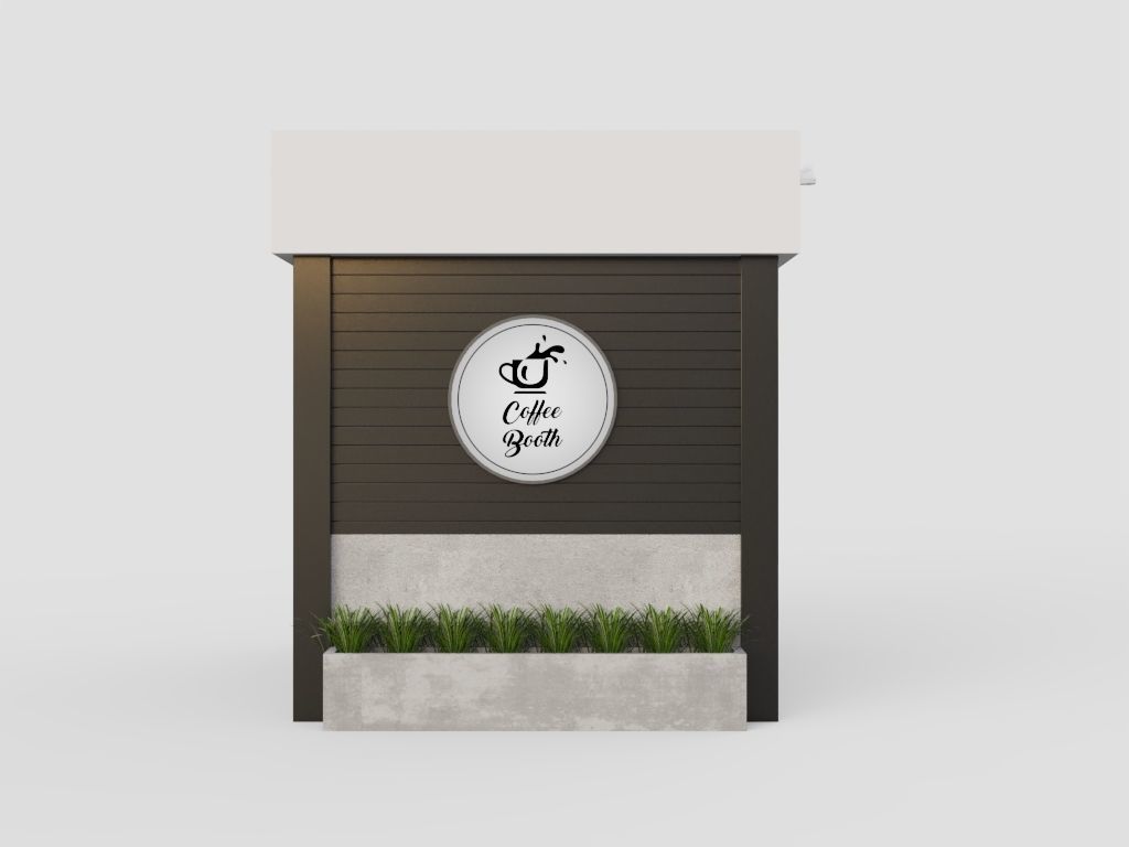 Take Away  Coffee Booth 3D model_4