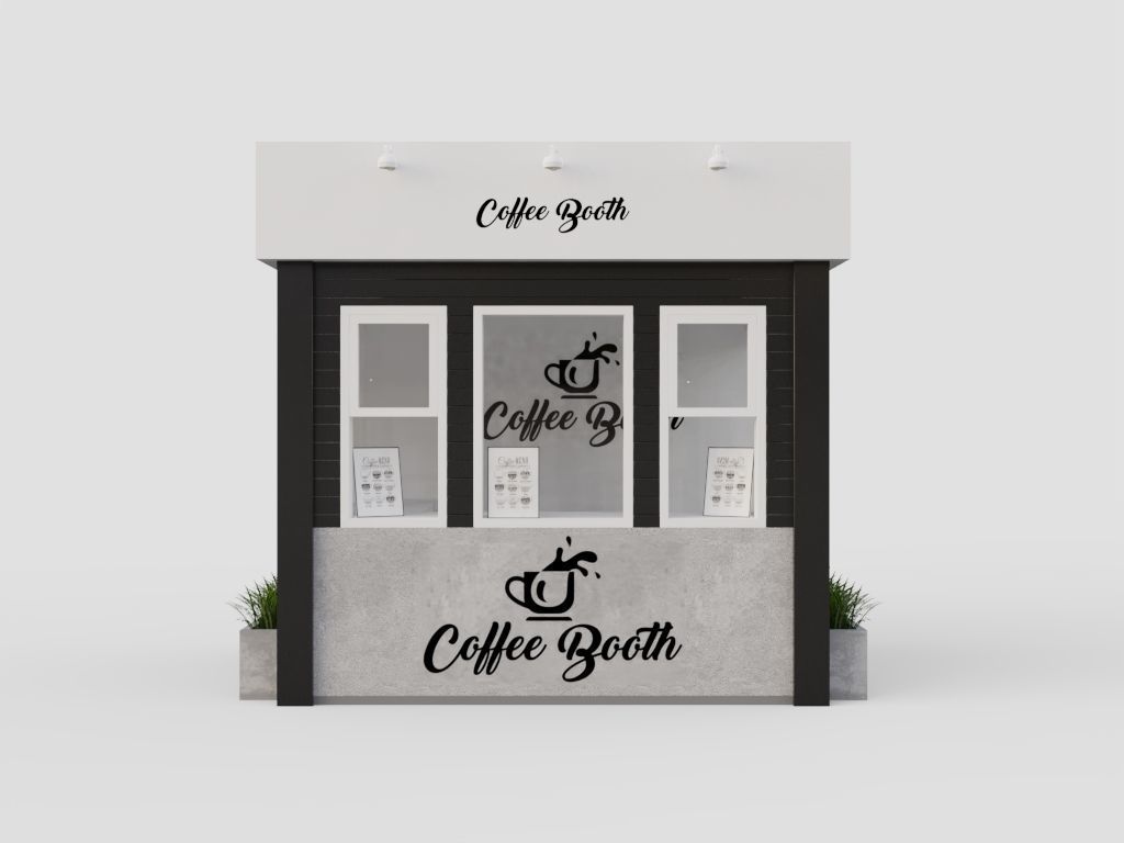 Take Away  Coffee Booth 3D model_2