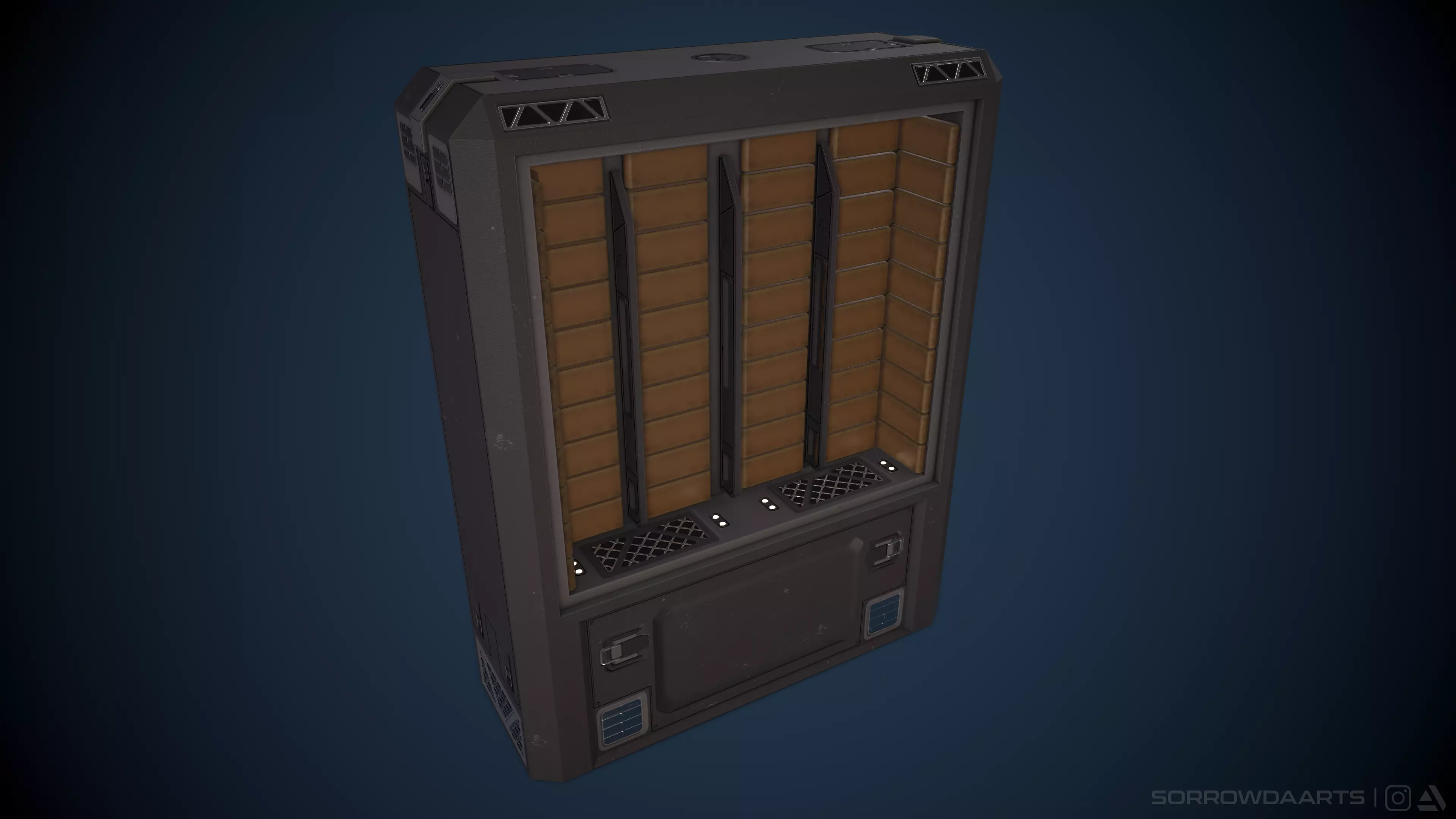 Sci-fi Locker Low Poly Game Asset Low-poly 3D model