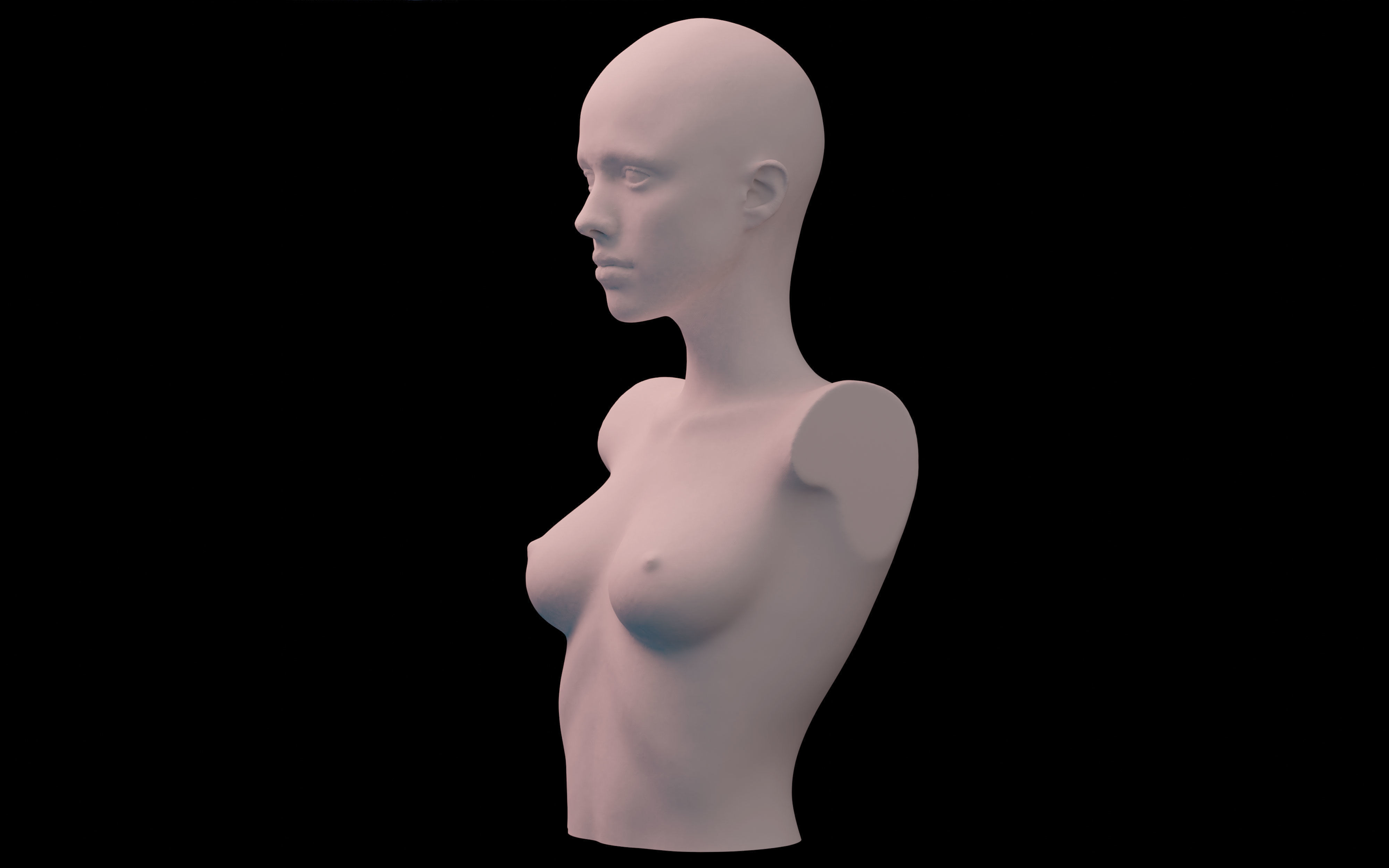 Death Stranding Lockne Mama Lifesize Bust  3D print model_3