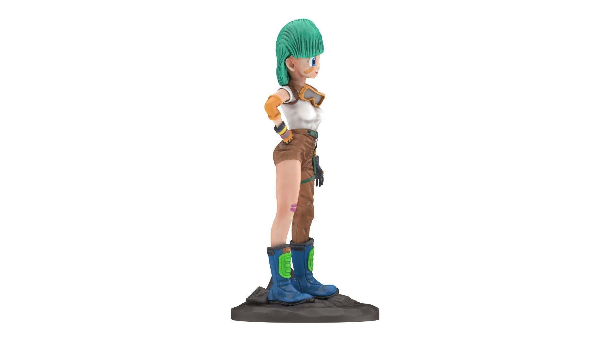 Bulma saiyuki - dragon ball z action figure 3D model_1
