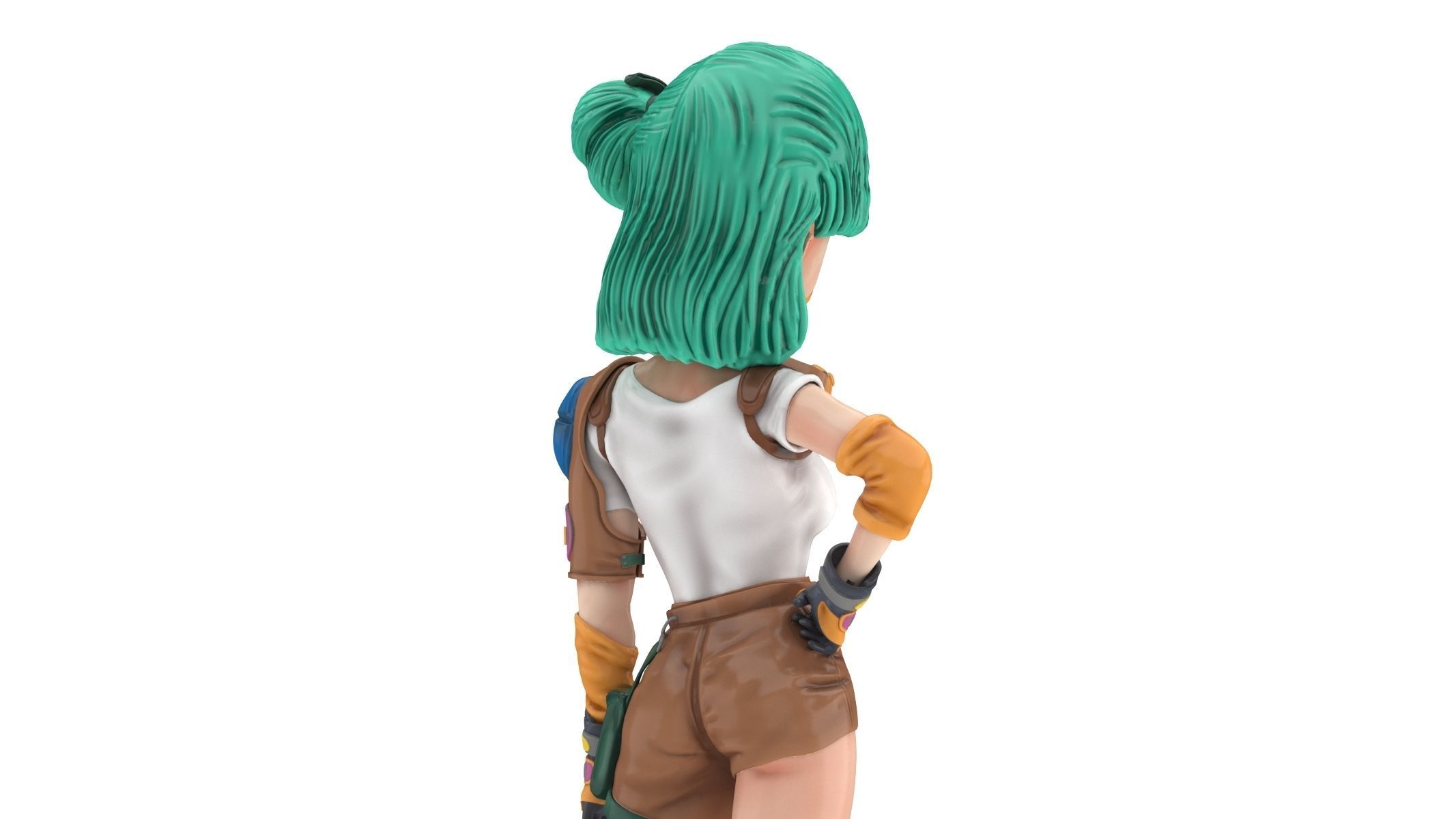 Bulma saiyuki - dragon ball z action figure 3D model_7
