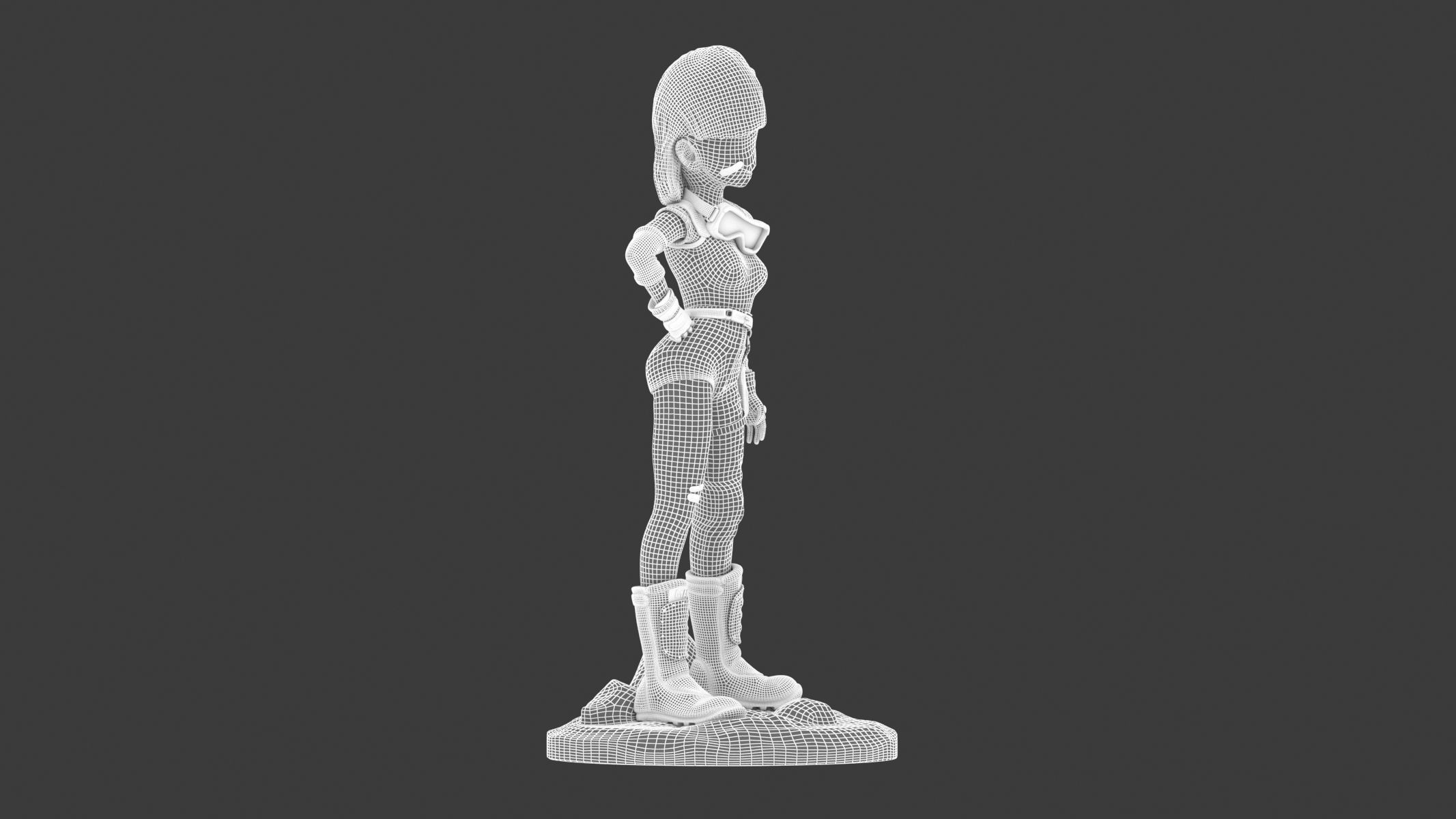 Bulma saiyuki - dragon ball z action figure 3D model_11