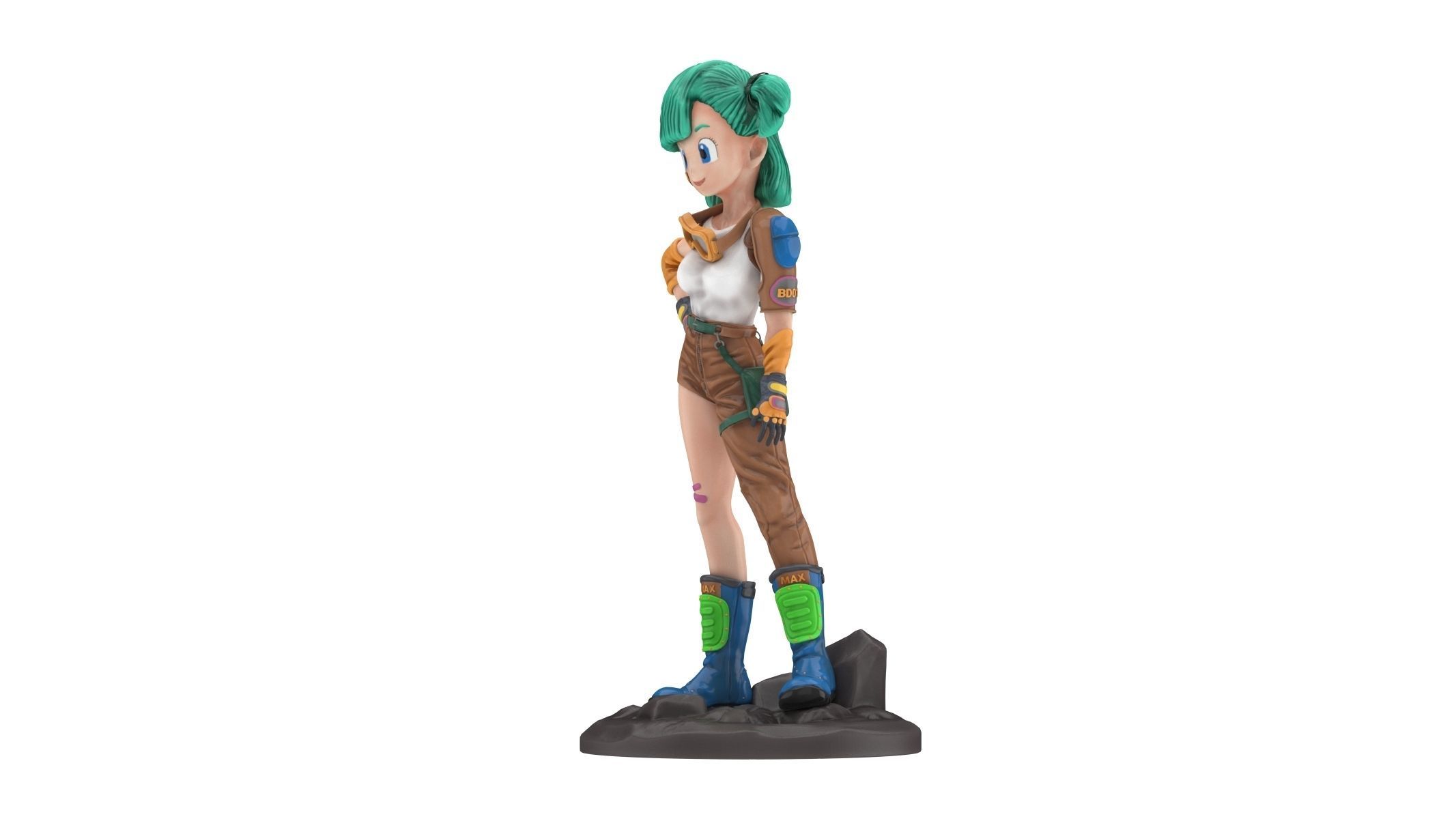 Bulma saiyuki - dragon ball z action figure 3D model_4