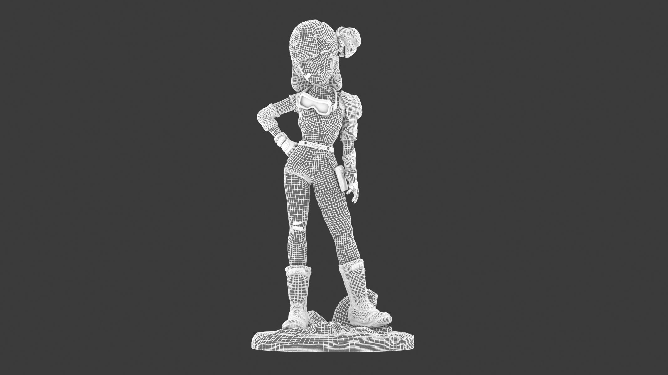 Bulma saiyuki - dragon ball z action figure 3D model_10