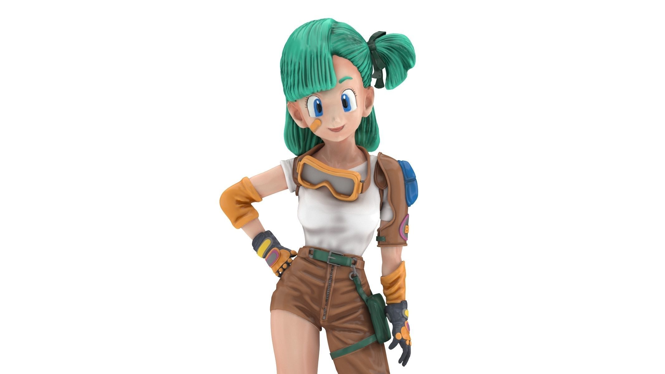 Bulma saiyuki - dragon ball z action figure 3D model_5