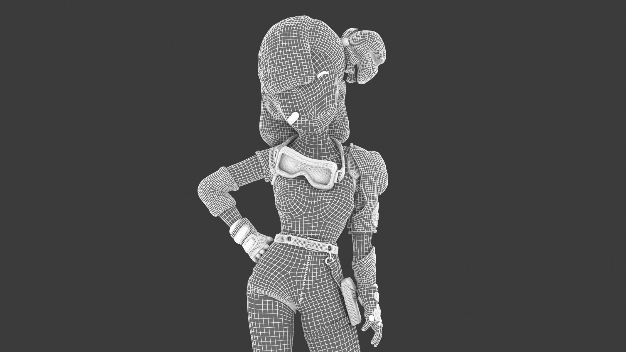 Bulma saiyuki - dragon ball z action figure 3D model_15