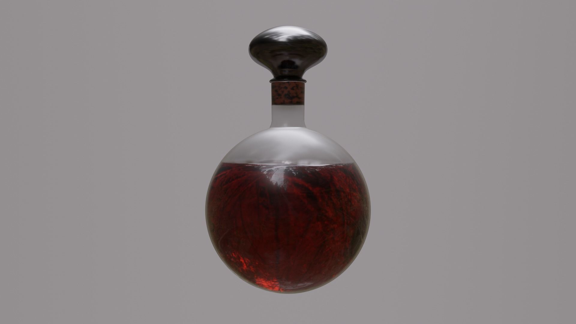 Three Potion Vials with Steel Stoppers 3D model_5