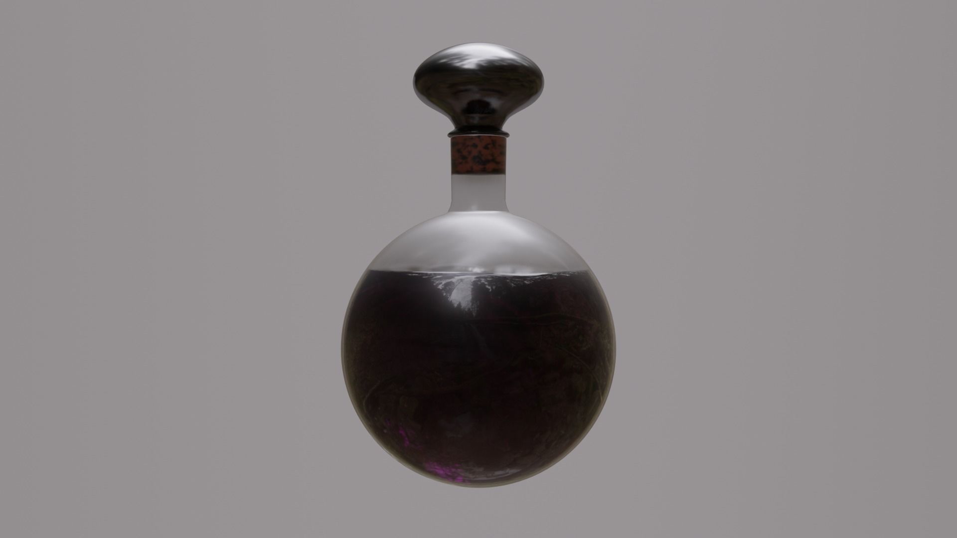 Three Potion Vials with Steel Stoppers 3D model_8