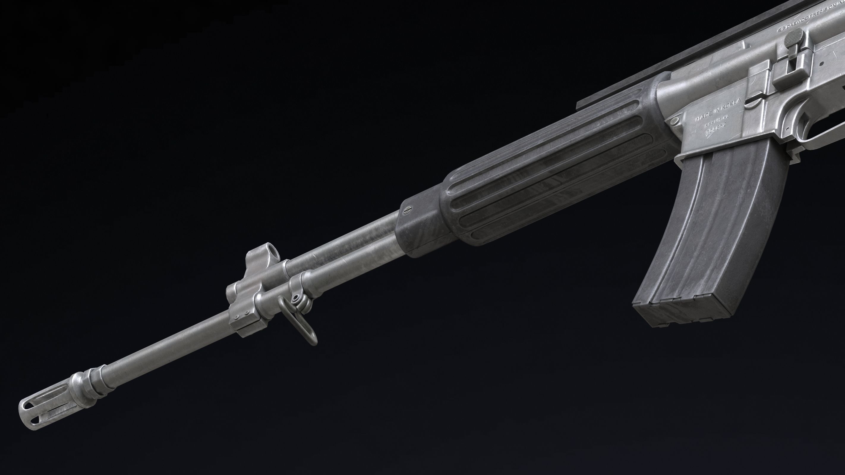 Daewoo Precision Industries K2 Low Poly Low-poly 3D model_10